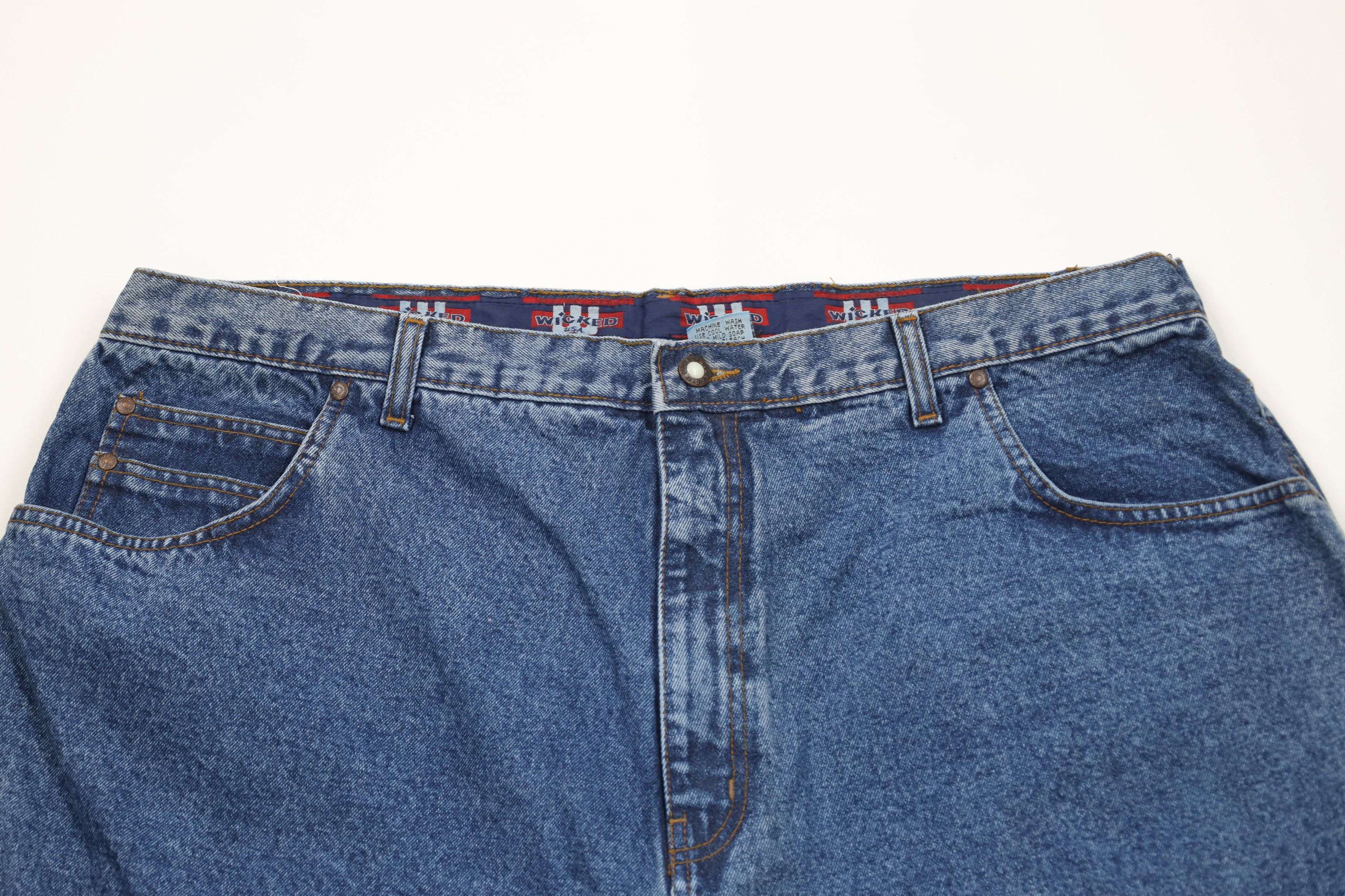 Vintage Deadstock Vintage 90s Streetwear Jean Shorts Jorts Blue Size US 44 / EU 60 - 2 Thumbnail