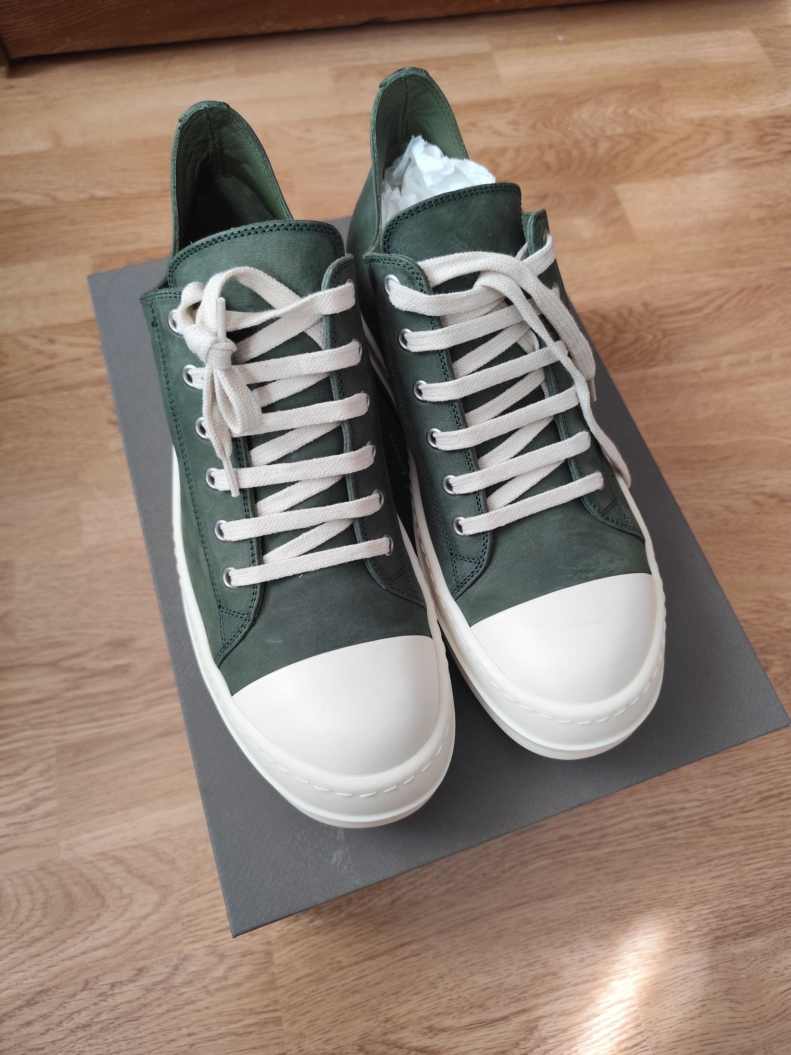 Rick Owens × Rick Owens Drkshdw Rick Owens ramones low top leather 