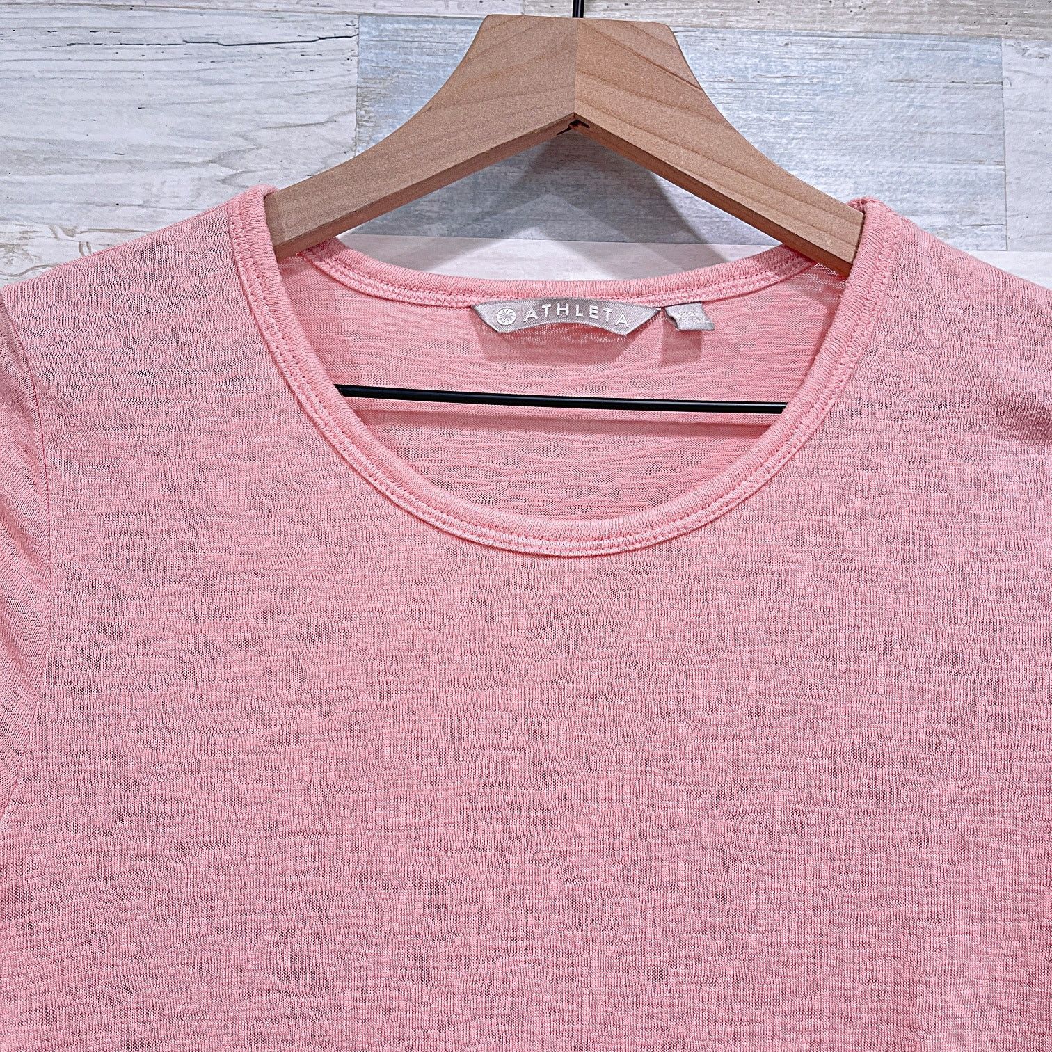 Athleta Athleta Breezy Tee Pink Curved Lightweight Soft Stretch XS Size XS / US 0-2 / IT 36-38 - 2 Thumbnail