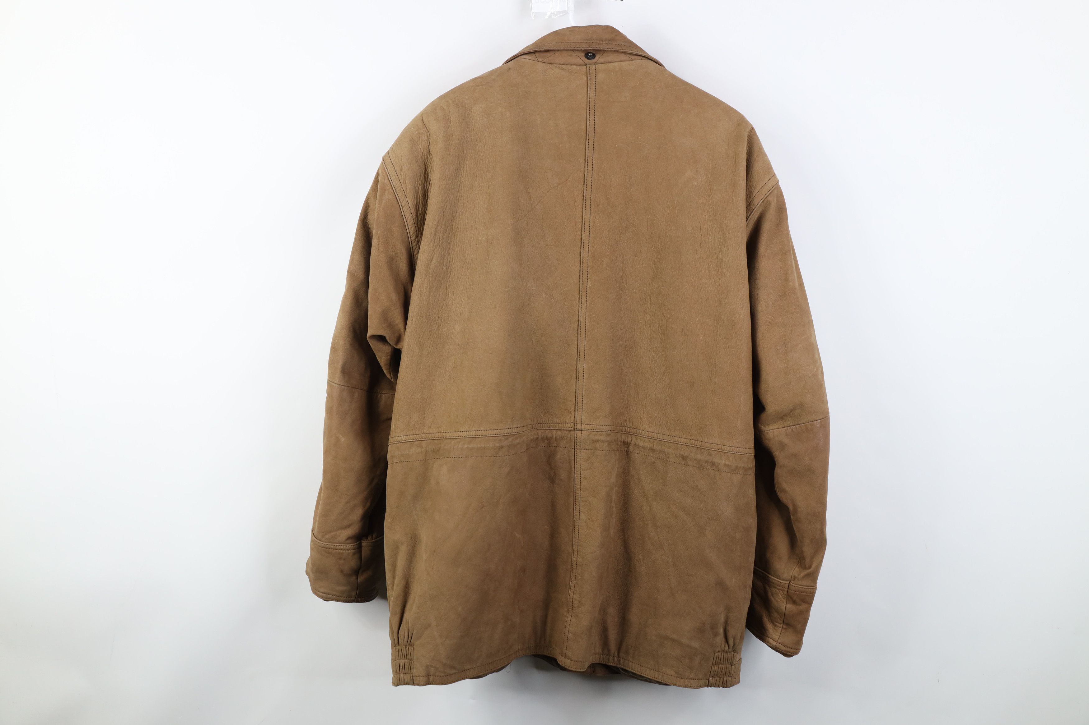 Vintage Vintage 90s Streetwear Lined Suede Leather Chore Barn Jacket Size US L / EU 52-54 / 3 - 15 Thumbnail