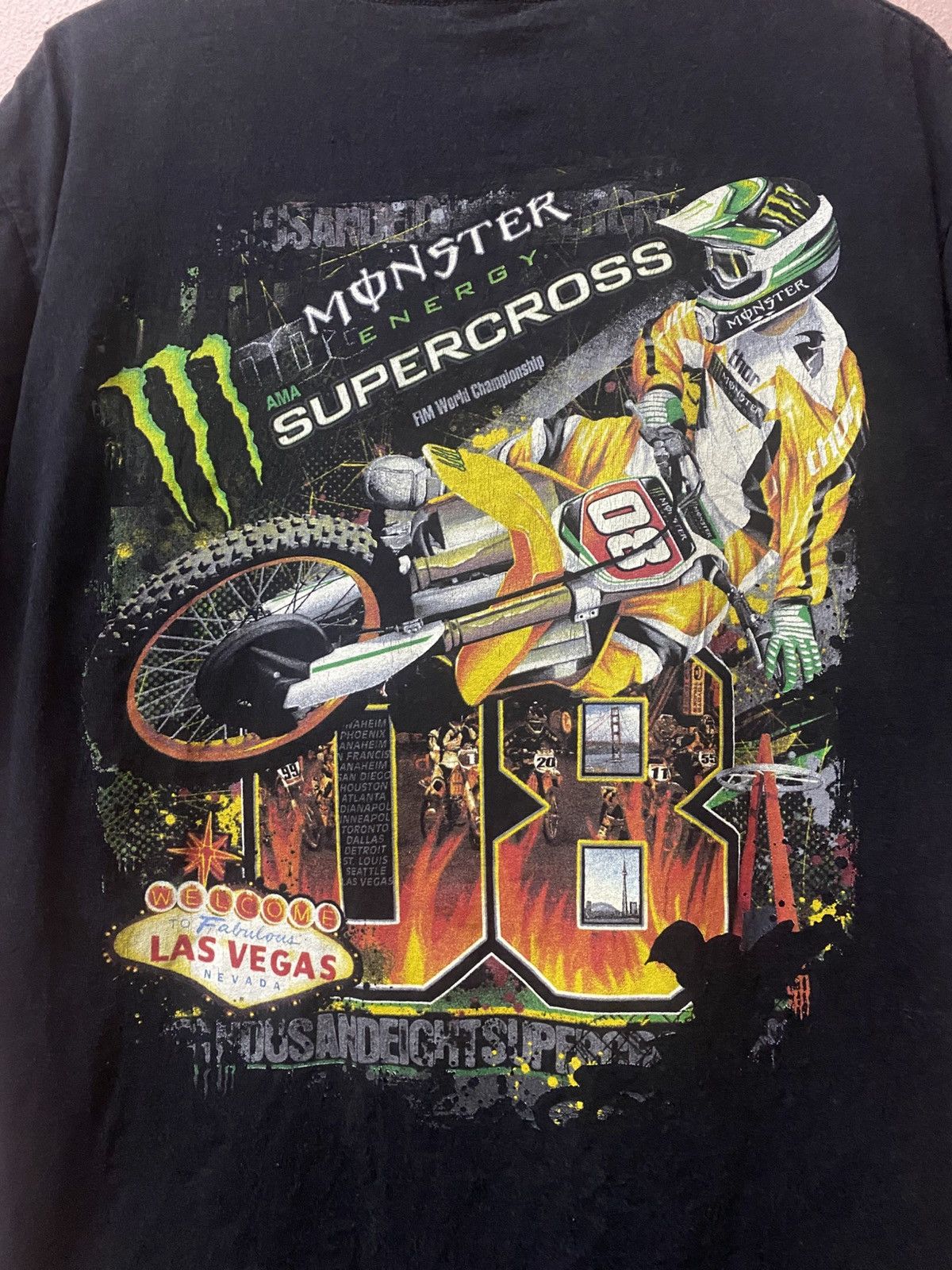 Vintage Vintage Monster Energy Supercross FIM World Championship Size US L / EU 52-54 / 3 - 2 Thumbnail