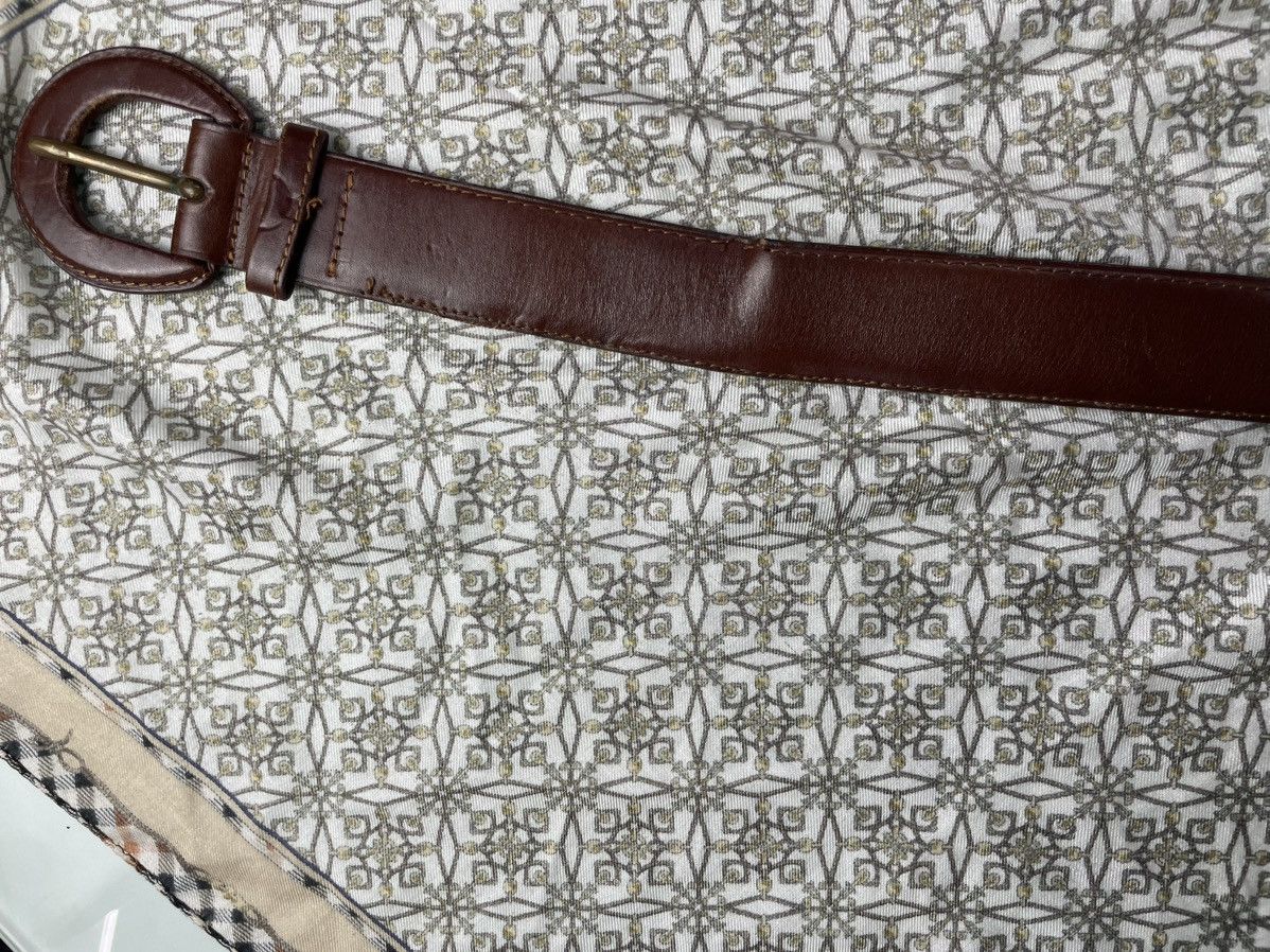 Gucci × Vintage Gucci dark brown leather belt Size 40 - 5 Thumbnail