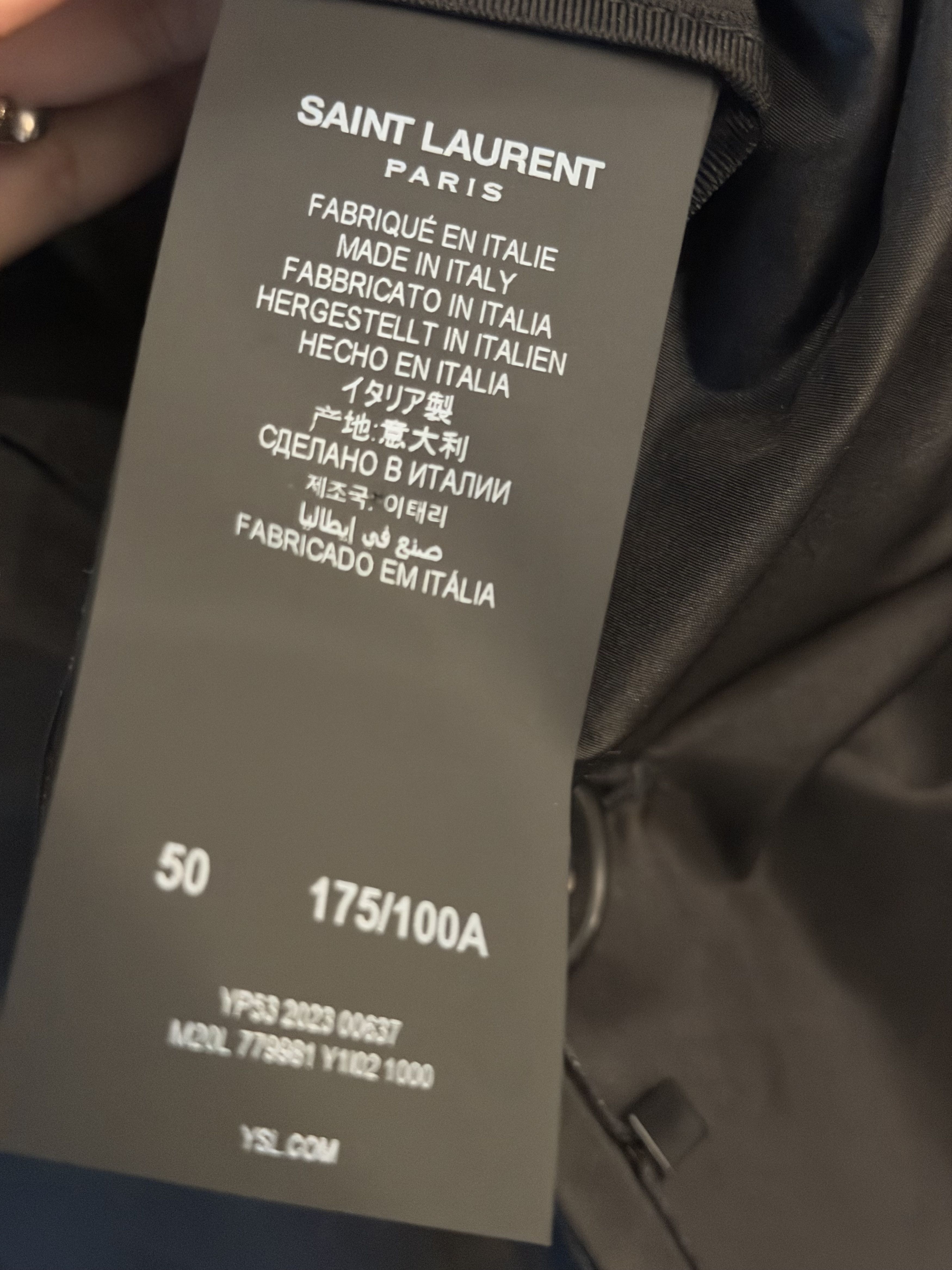 Saint Laurent Paris long coat in silk taffeta Size US M / EU 48-50 / 2 - 7 Thumbnail