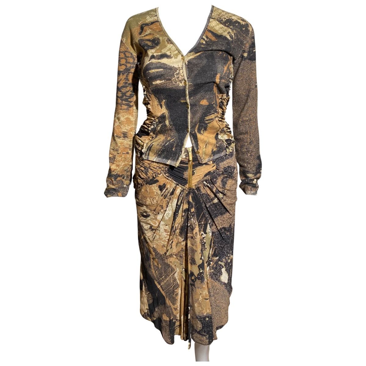Roberto Cavalli Roberto Cavalli 2003 AW Face Print Button Up Cardigan Size M / US 6-8 / IT 42-44 - 4 Thumbnail