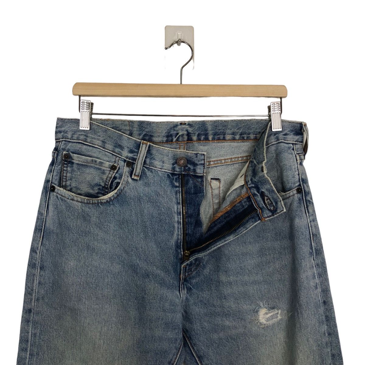 Levi's Vintage Clothing 🔥VINTAGE LEVI’S LOT 505 STRAIGHT CUT DISTRESSED DENIM JEANS Size US 32 / EU 48 - 9 Thumbnail