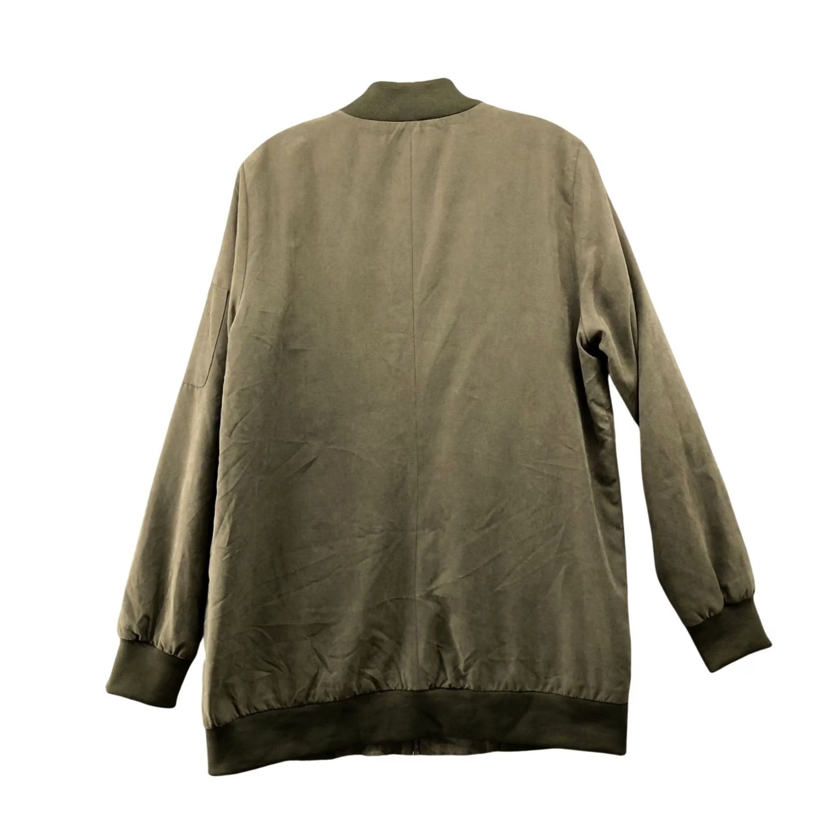 Olive Be Cool Bomber Jacket Mens L Olive Green Lightweight Faux Suede Utility Outdoor Jacket Size US L / EU 52-54 / 3 - 2 Thumbnail