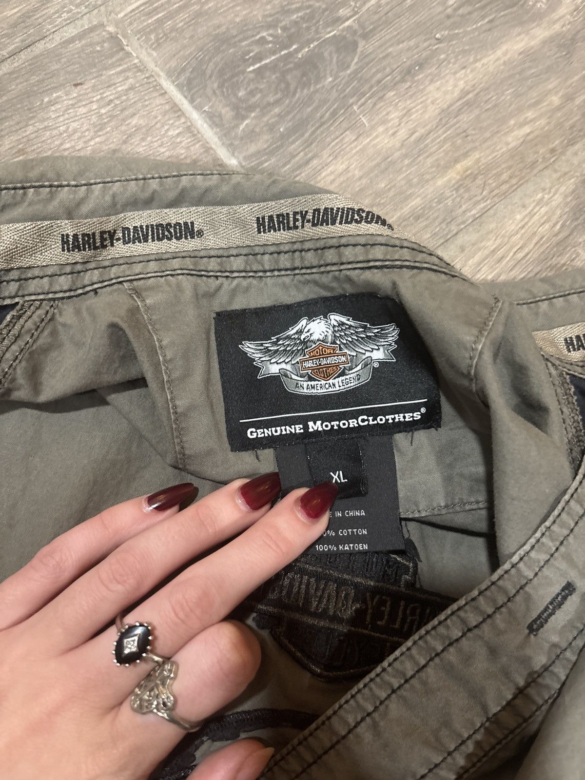 Harley Davidson Harley Davidson Short Sleeve Button Down Skull Size US XL / EU 56 / 4 - 4 Thumbnail