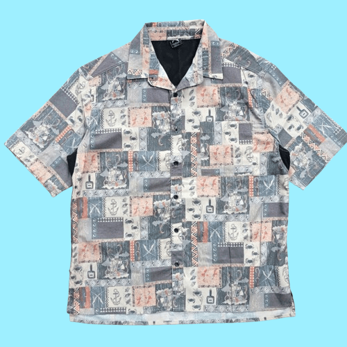 Japanese Brand Fieldcore japan fullprint nylon casual camp shirt Size US XL / EU 56 / 4 - 1 Thumbnail