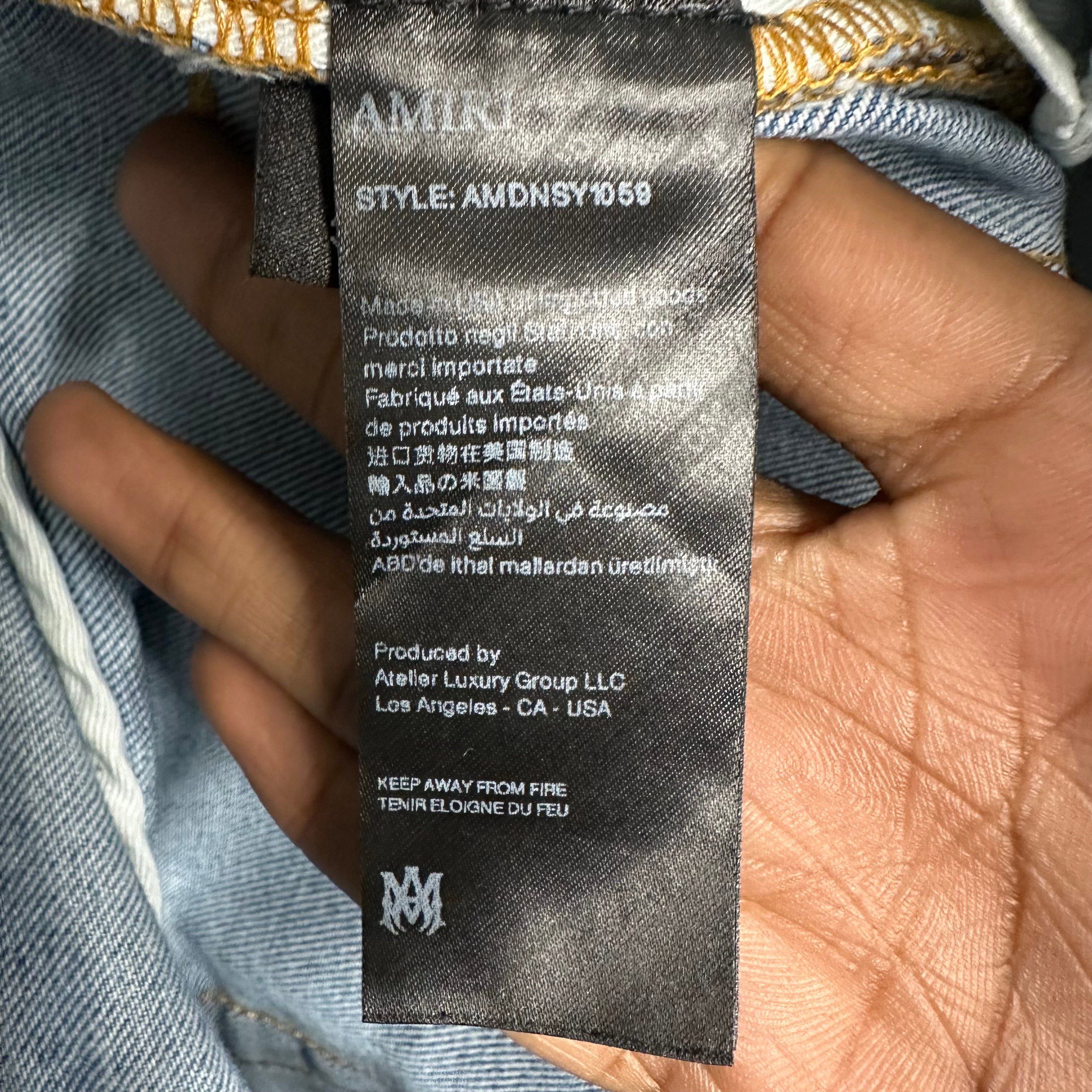 Amiri Amiri Plain Blue Shotgun Denim Jeans Sz 32 Size US 32 / EU 48 - 5 Thumbnail