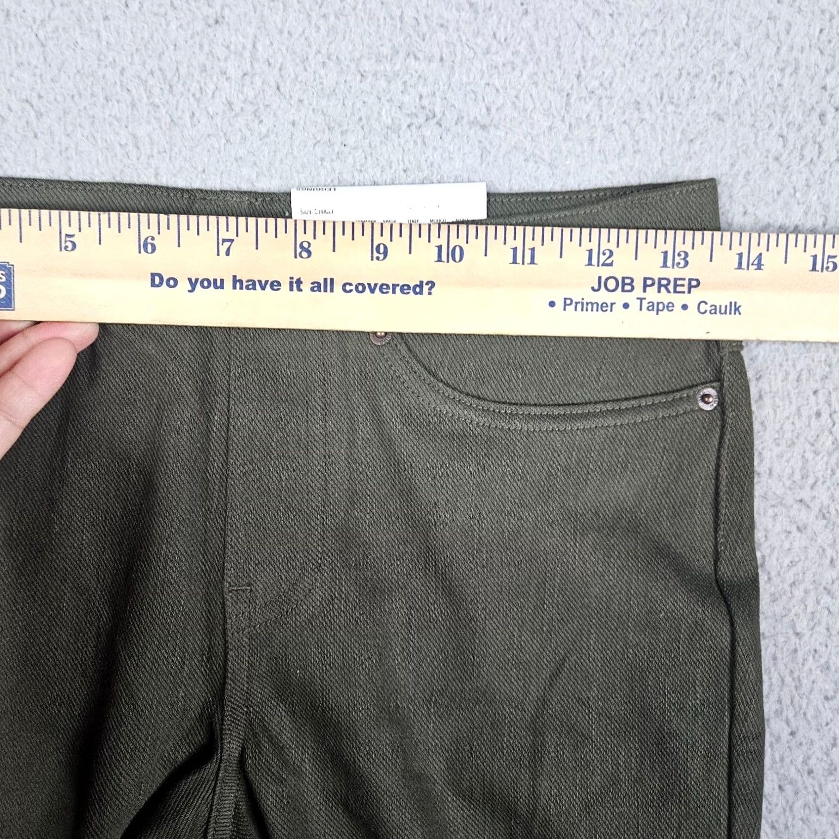 Vintage HUE Women's Green Skinny Pull On Pant S Casual Cotton Polyester Spandex Pants Pant Womens Small Green Skinny Legging Outdoor 90s? Size 28" / US 6 / IT 42 - 7 Thumbnail