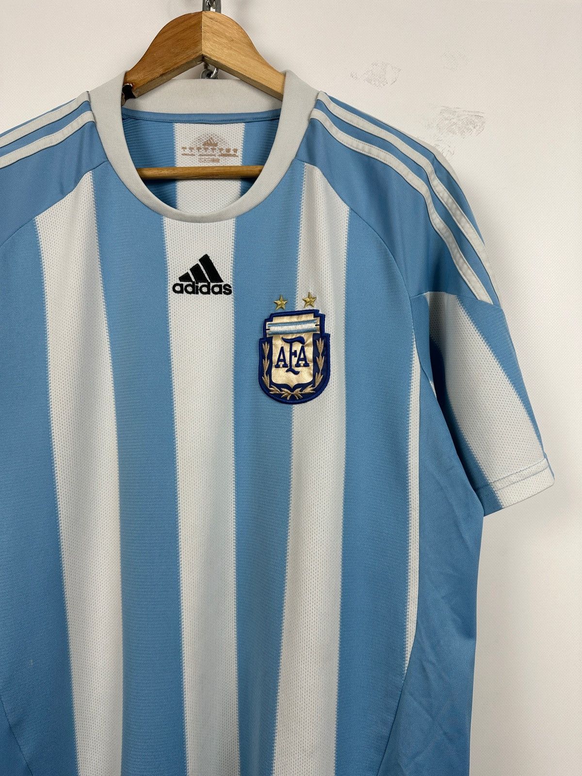 Adidas 2008 Adidas Argentina National Team Vintage Soccer Jersey Size US L / EU 52-54 / 3 - 4 Thumbnail