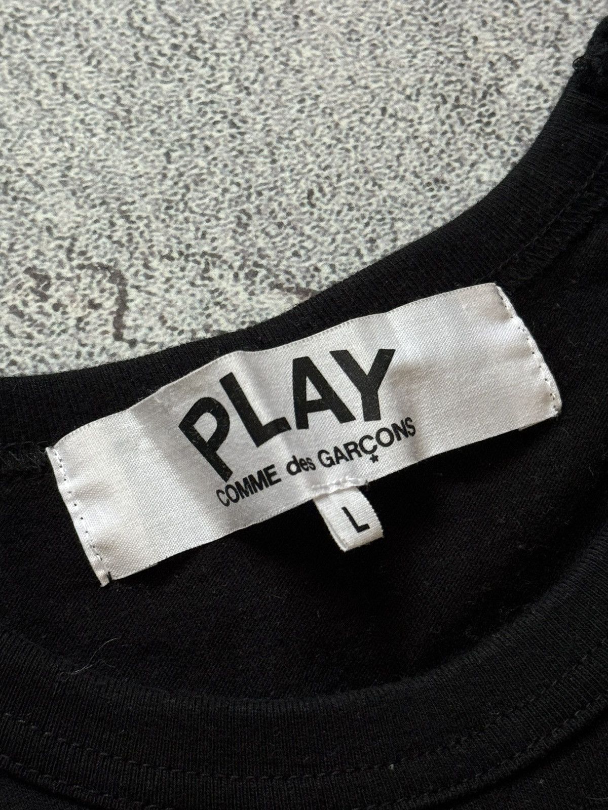 PLAY comme des garçons big logo tee T-shirt polo