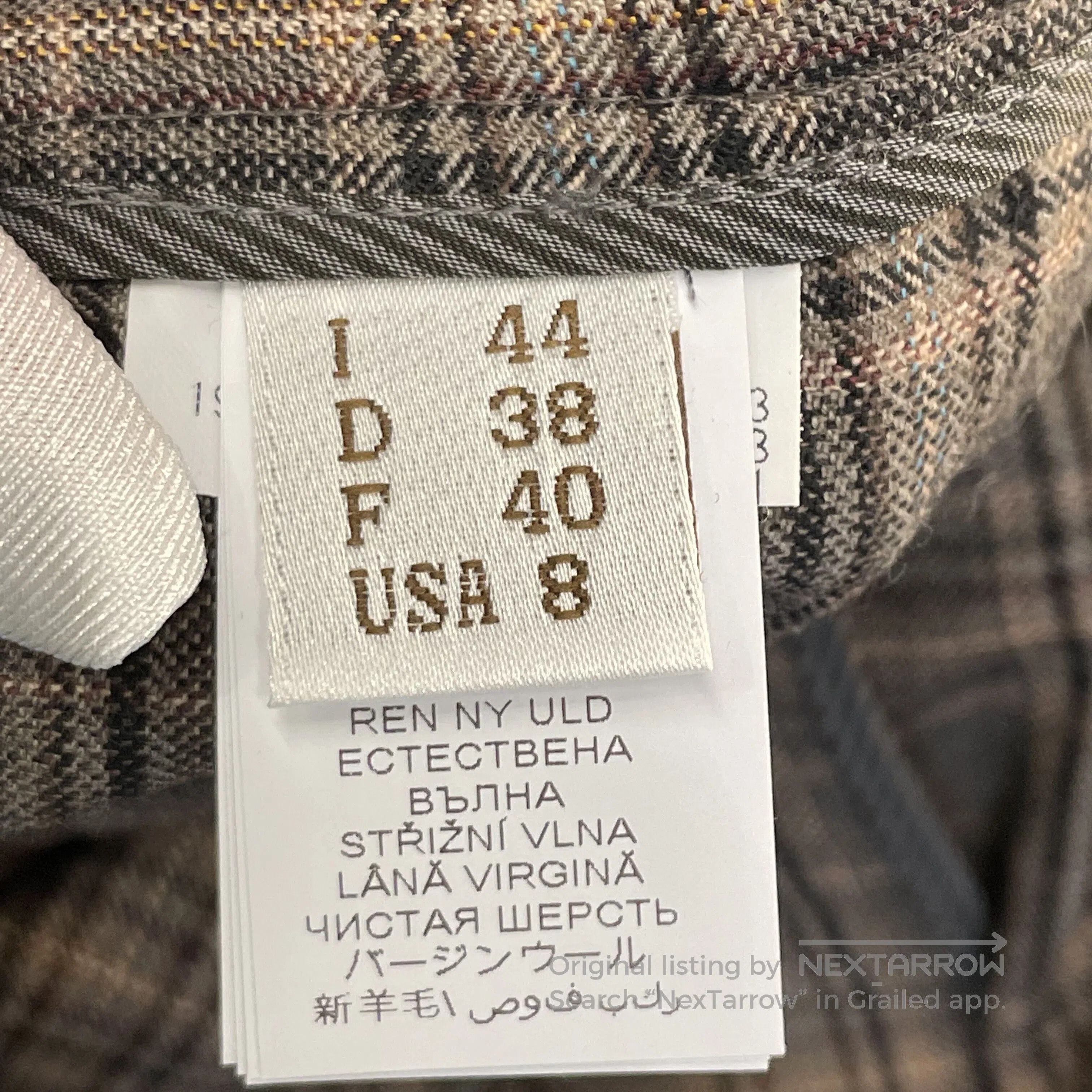 Brunello Cucinelli Brunello Cucinelli Brown Plaid Wool Pants. Size US 40 / EU 56 - 6 Thumbnail