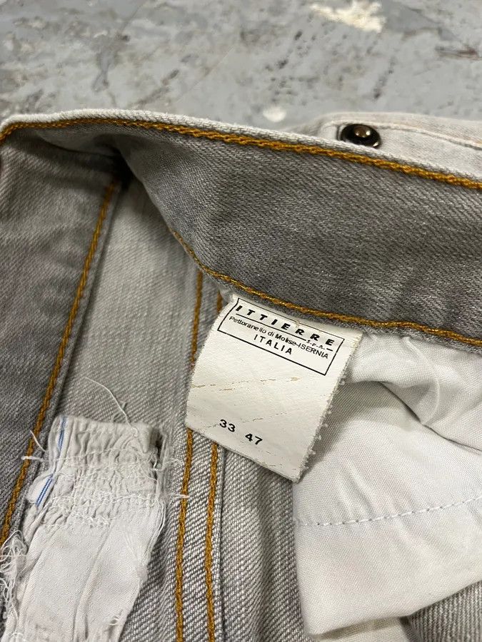 Just Cavalli 2000s Cavalli Distressed Stonewashed Grey Denim Jeans Size US 32 / EU 48 - 12 Thumbnail