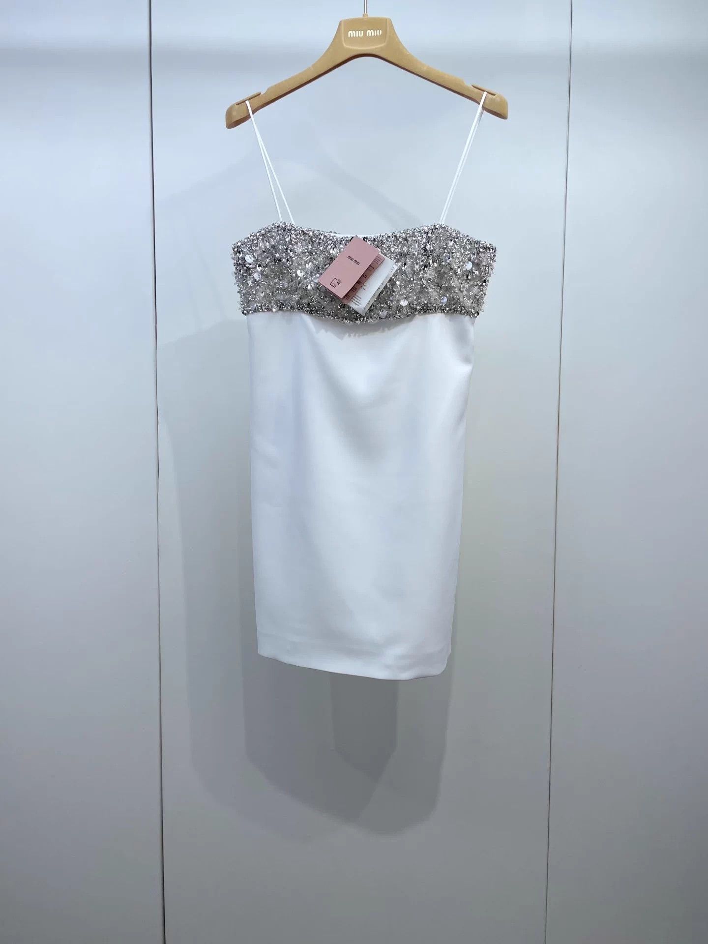 Miu Miu MIU MIU Women's Crystal-Embellished Cami Dress Size S / US 4 / IT 40 - 1 Thumbnail