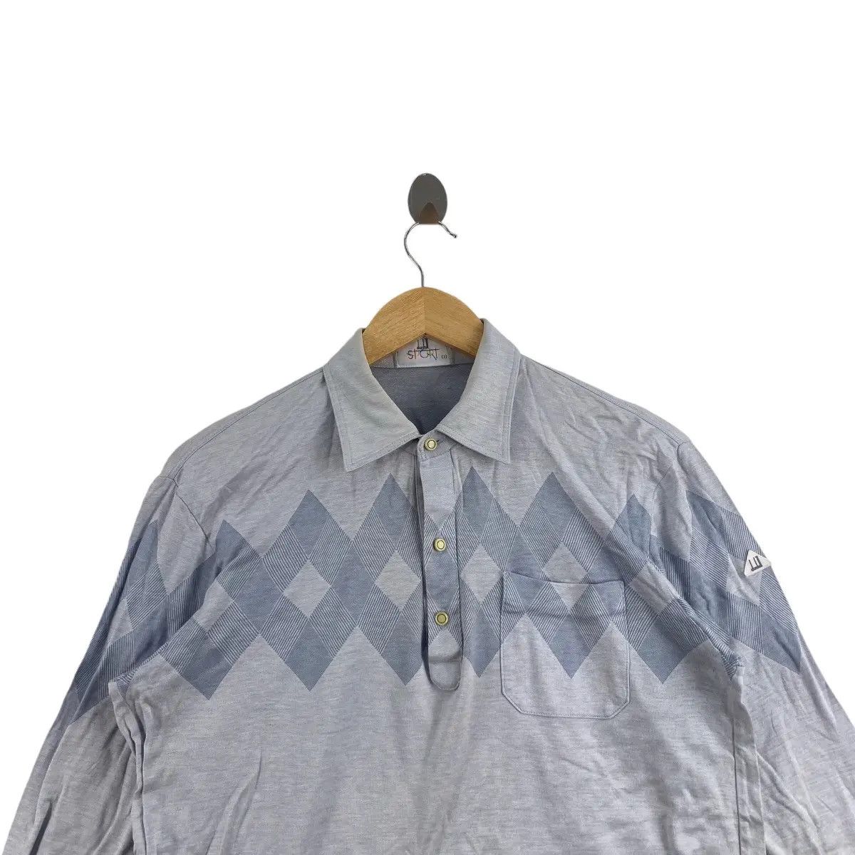 Vintage Vintage DUNHILL LONDON SPORT Plaids Polo Tee Shirt Size US M / EU 48-50 / 2 - 3 Thumbnail