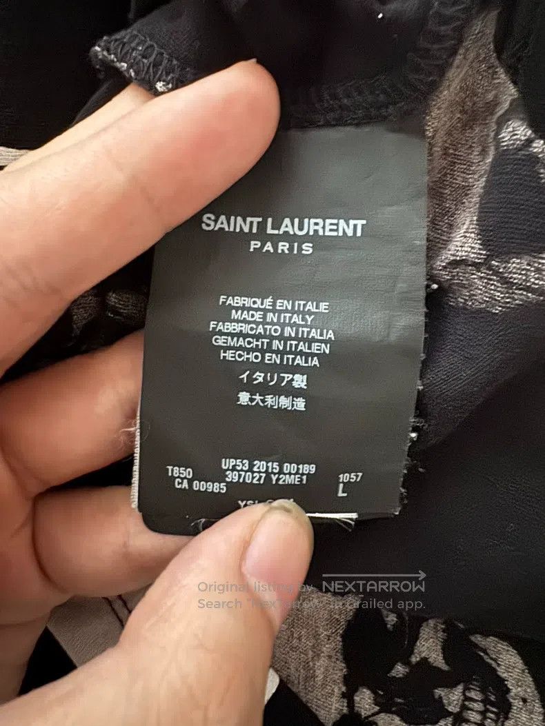 Saint Laurent Paris Saint Laurent Paris Skull Short Sleeve Size US L / EU 52-54 / 3 - 4 Thumbnail