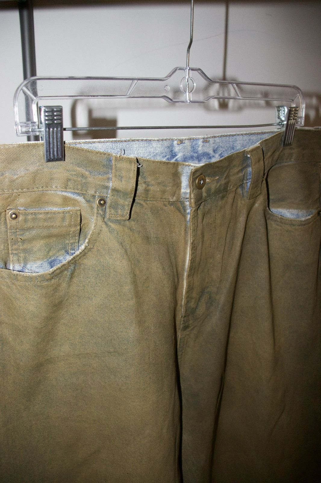 Japanese Brand KRIPT WAXED BAGGY JEANS Size US 30 / EU 46 - 4 Thumbnail