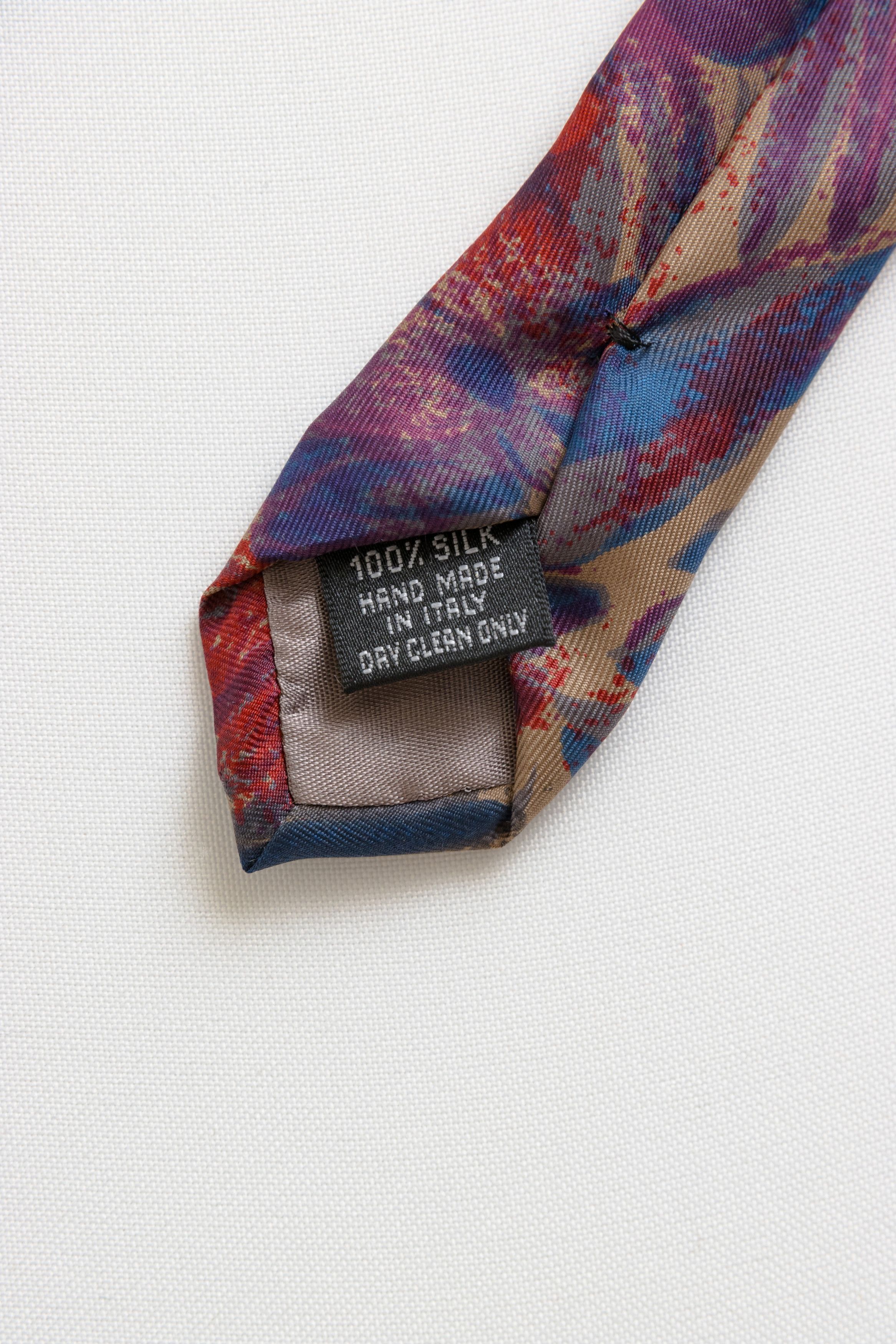 Vintage made in Italy Tie abstract pattern print necktie 019 Size ONE SIZE - 7 Thumbnail