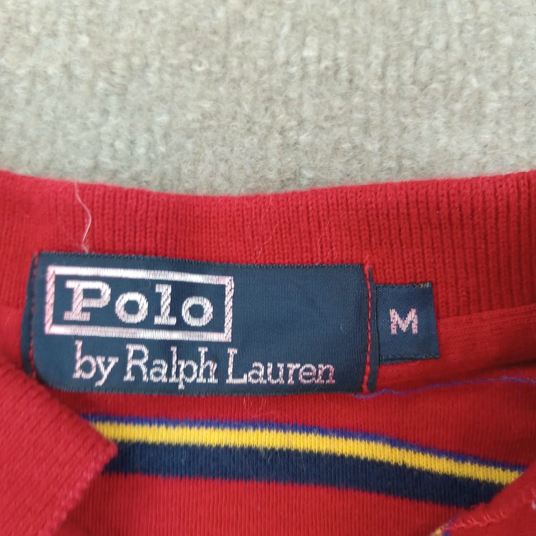 Ralph Lauren VINTAGE Polo Ralph Lauren Shirt Mens Medium Red Blue Yellow Striped Short Sleeve Polo Shirt Casual Mens Size US M / EU 48-50 / 2 - 5 Thumbnail