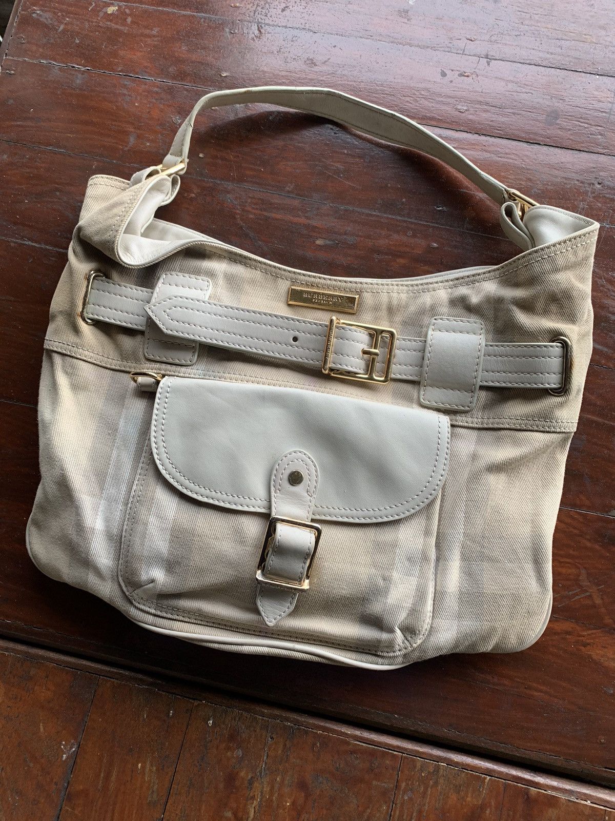 Burberry Burberry prorsum handbag leather canvas Size ONE SIZE - 1 Thumbnail
