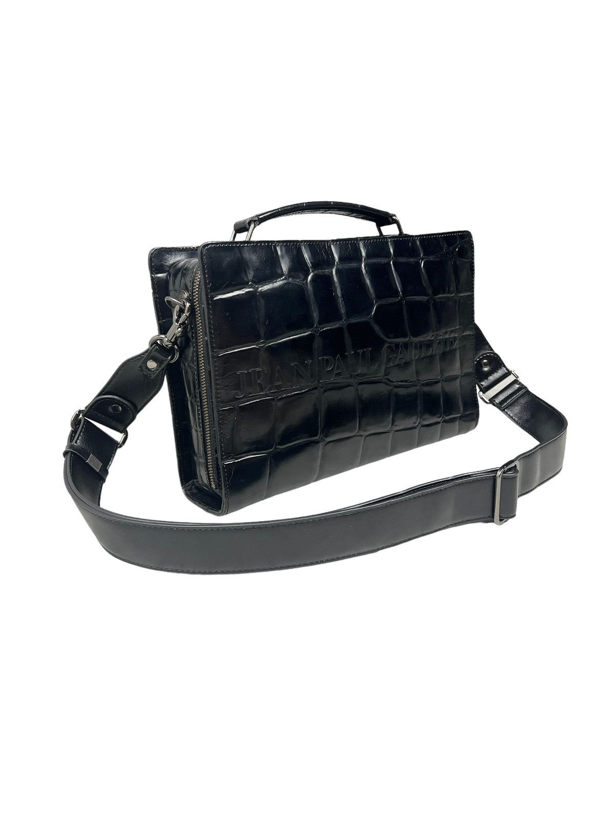 Jean Paul Gaultier Vintage Jean Paul Gaultier Alligator Embossed Sling Bag Size ONE SIZE - 2 Thumbnail