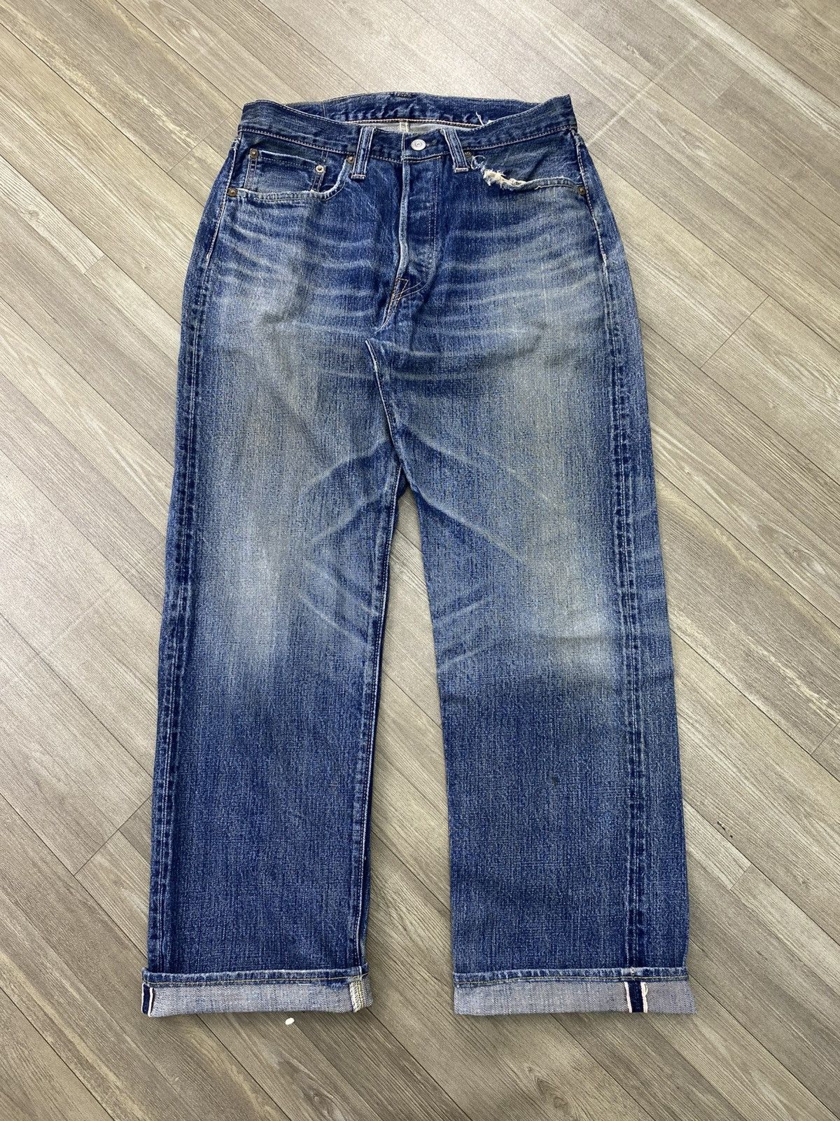 Sugar Cane 🇯🇵Vintage Sugar Cane Japan Distressed Faded Selvedge Jeans Size US 30 / EU 46 - 1 Thumbnail