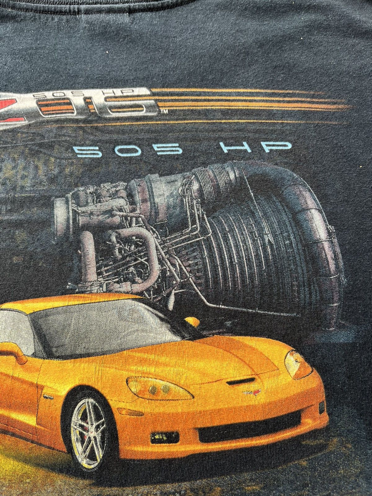 Vintage Vintage 2000s Chevrolet Corvette Z06 505 HP Black T-shirt Size US XL / EU 56 / 4 - 14 Thumbnail