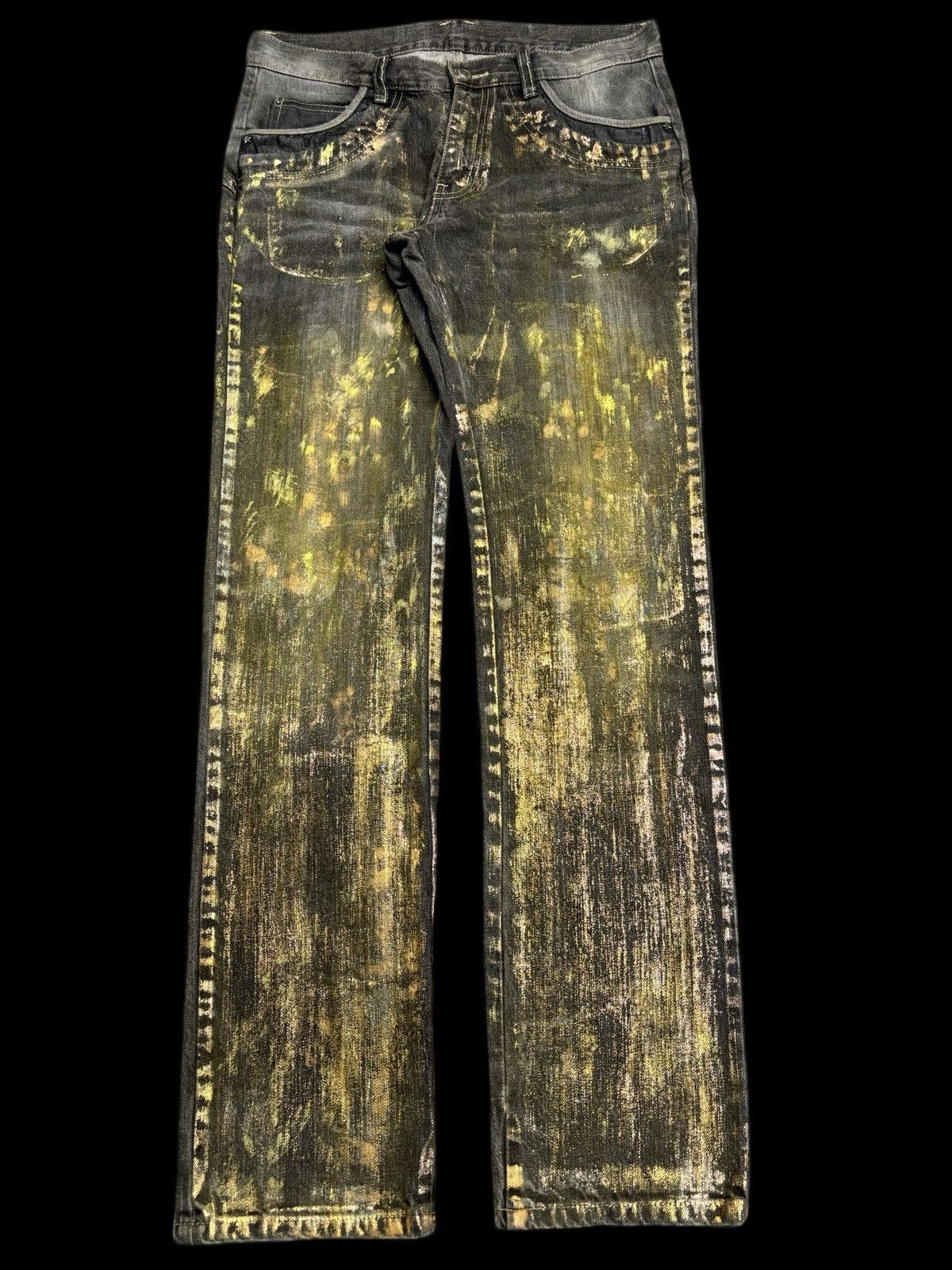 Japanese Brand 💥ONE ON GRAILED💥ARCHIVAL RARE PPFM CHAOS PAINT DENIM F457 Size US 32 / EU 48 - 1 Thumbnail