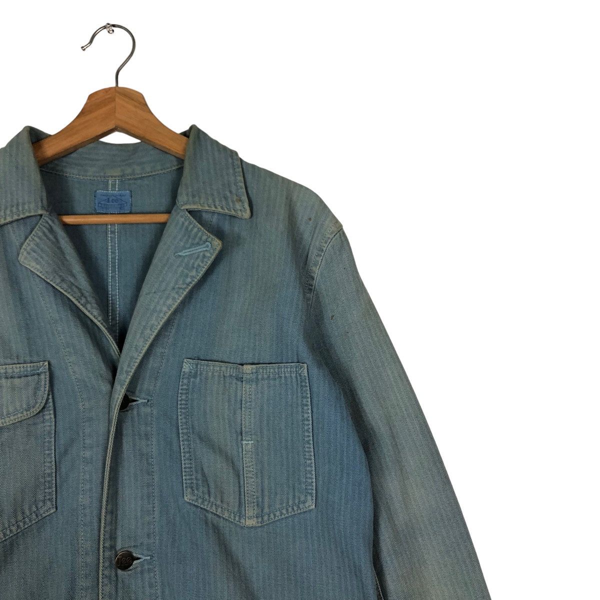 Japanese Brand 🔥Vtg Long Jacket Denim Union Made Lee USA Size US M / EU 48-50 / 2 - 6 Thumbnail