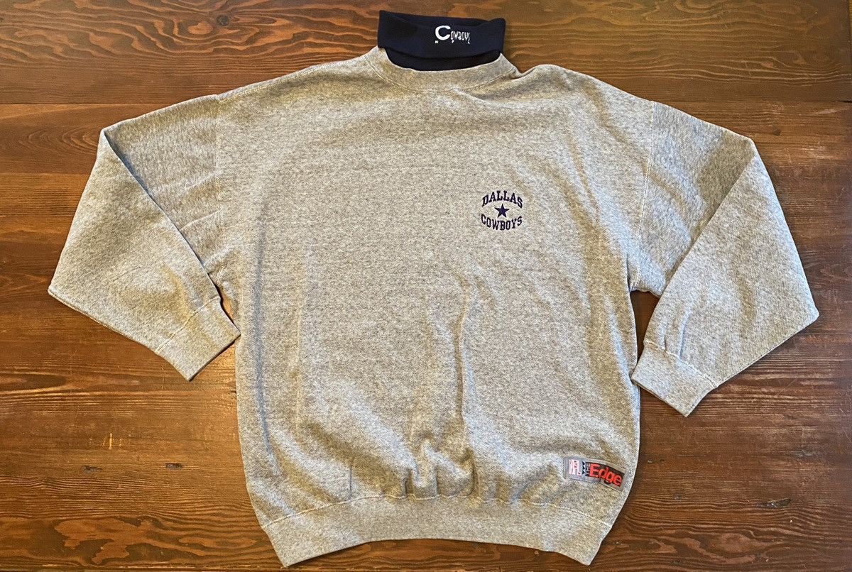 NFL × Vintage Vintage 1997 Dallas Cowboys Textured Turtleneck Sweatshirt Size US XL / EU 56 / 4 - 2 Thumbnail