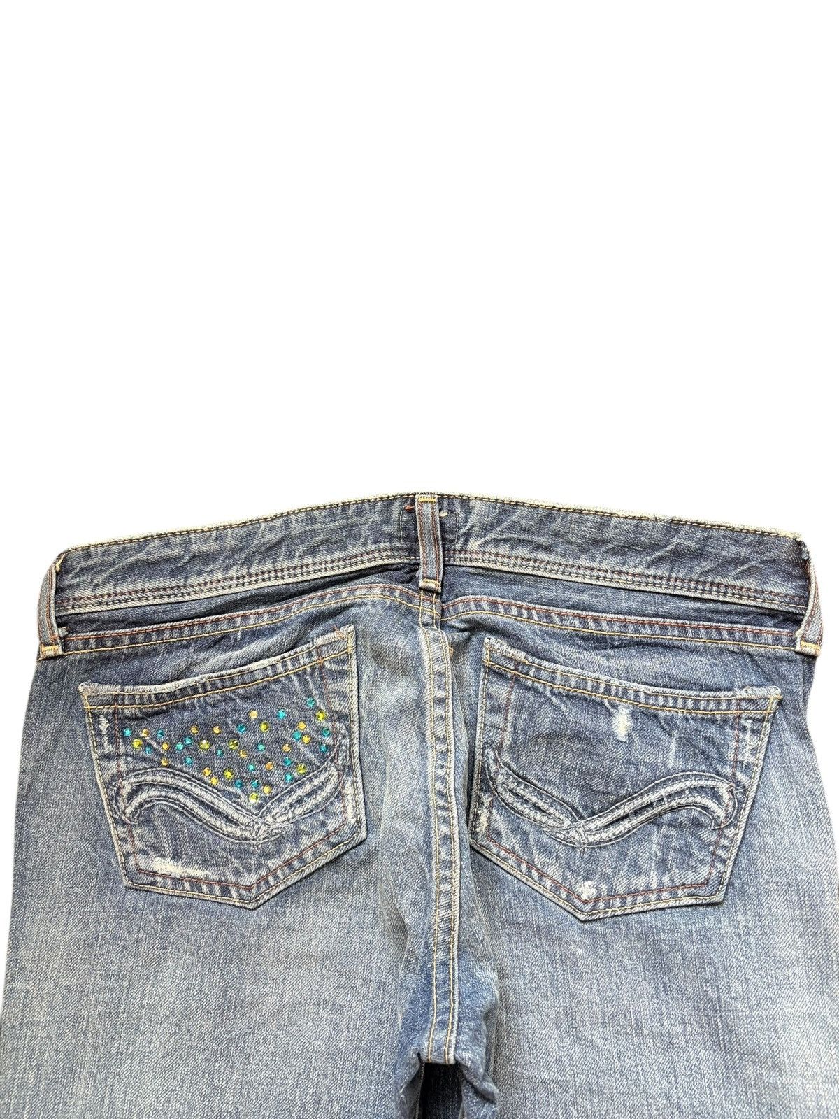 Edwin Vintage Vienus Mud Wash Distress Low Rise Flare Jeans Size 29" - 4 Thumbnail