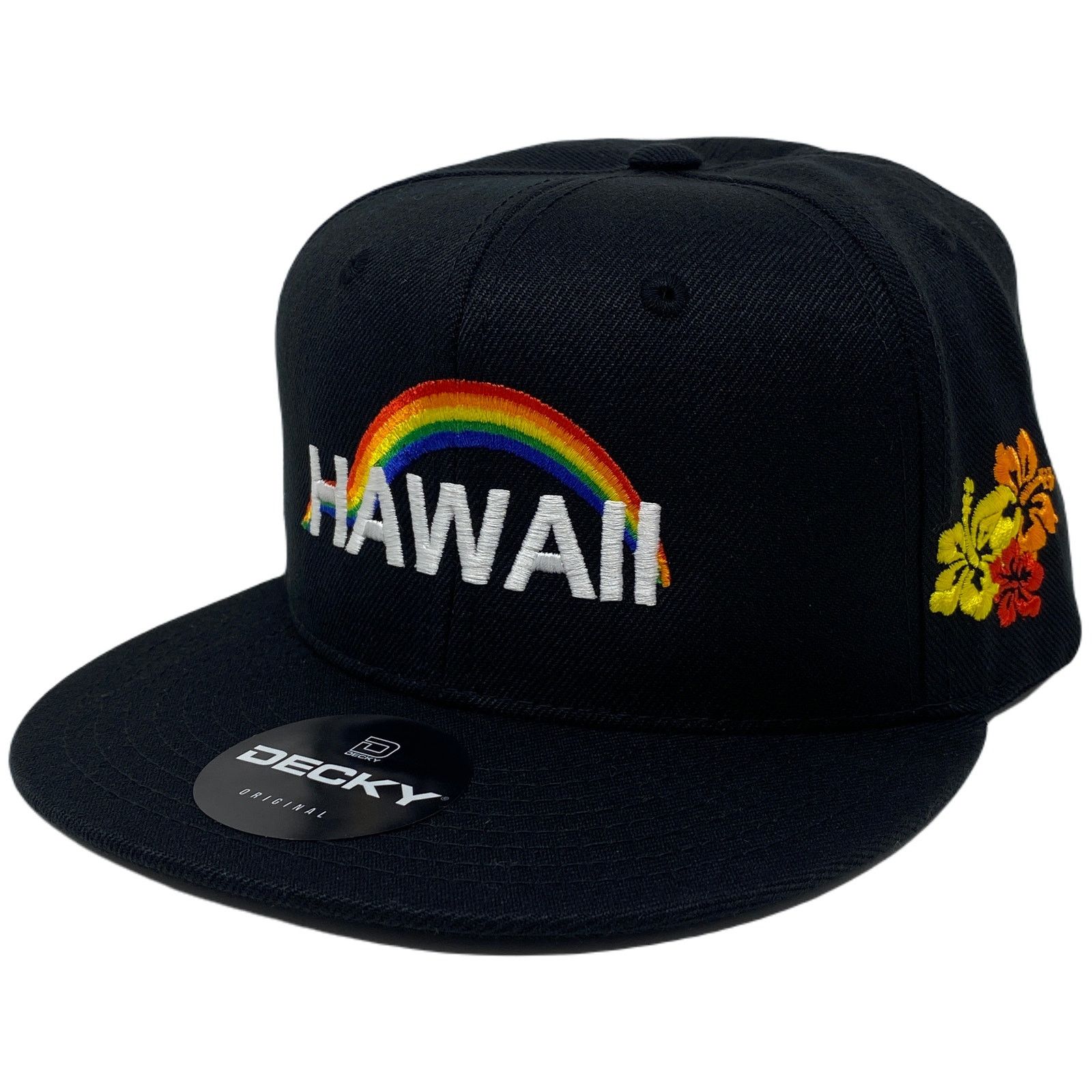 Other Hawaii Aloha Hibiscus Rainbow Island Love Snapback Hat Size ONE SIZE - 3 Thumbnail