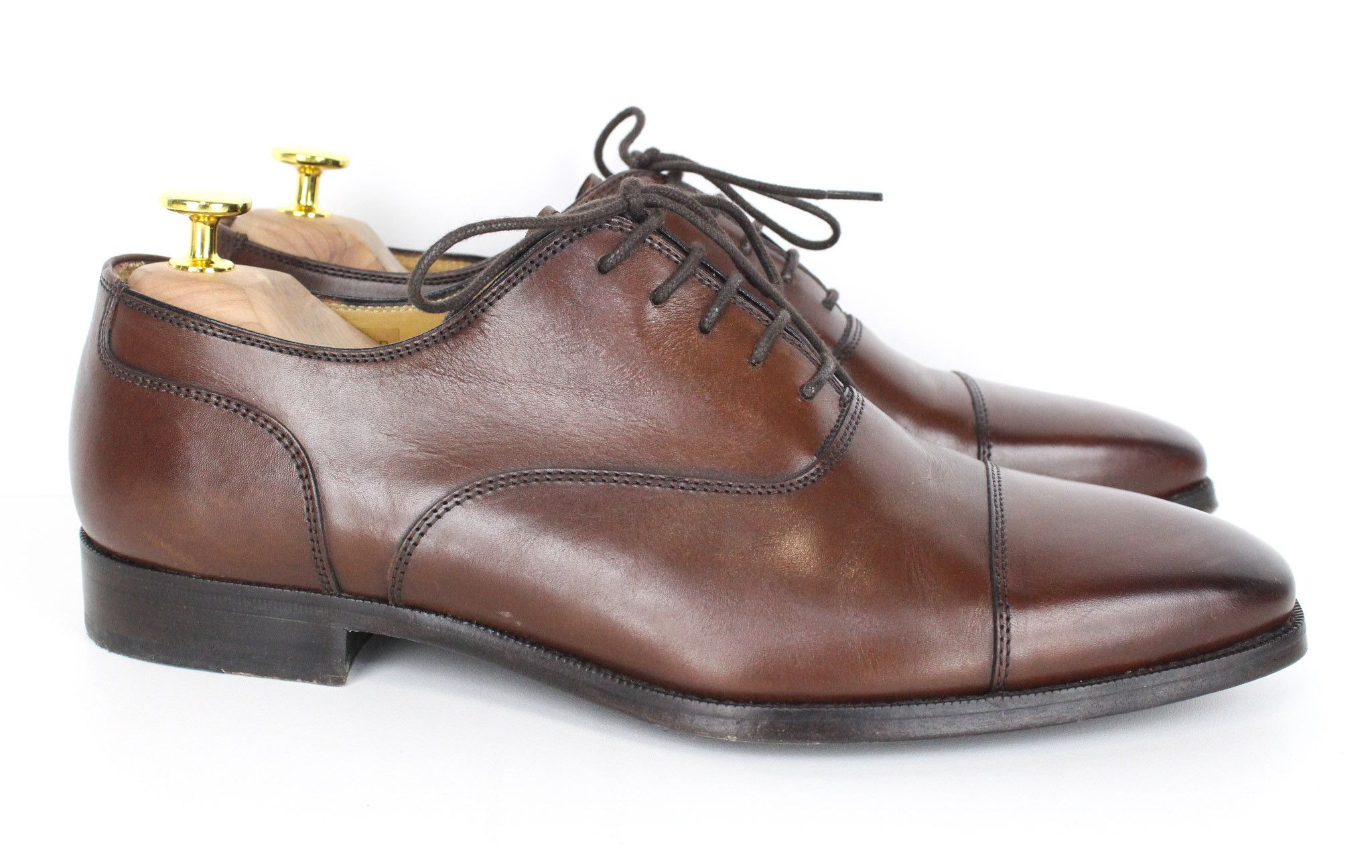 Suitsupply EU41.5 Brown Leather Laced Low-Top 72823 Size US 8.5 / EU 41-42 - 5 Thumbnail