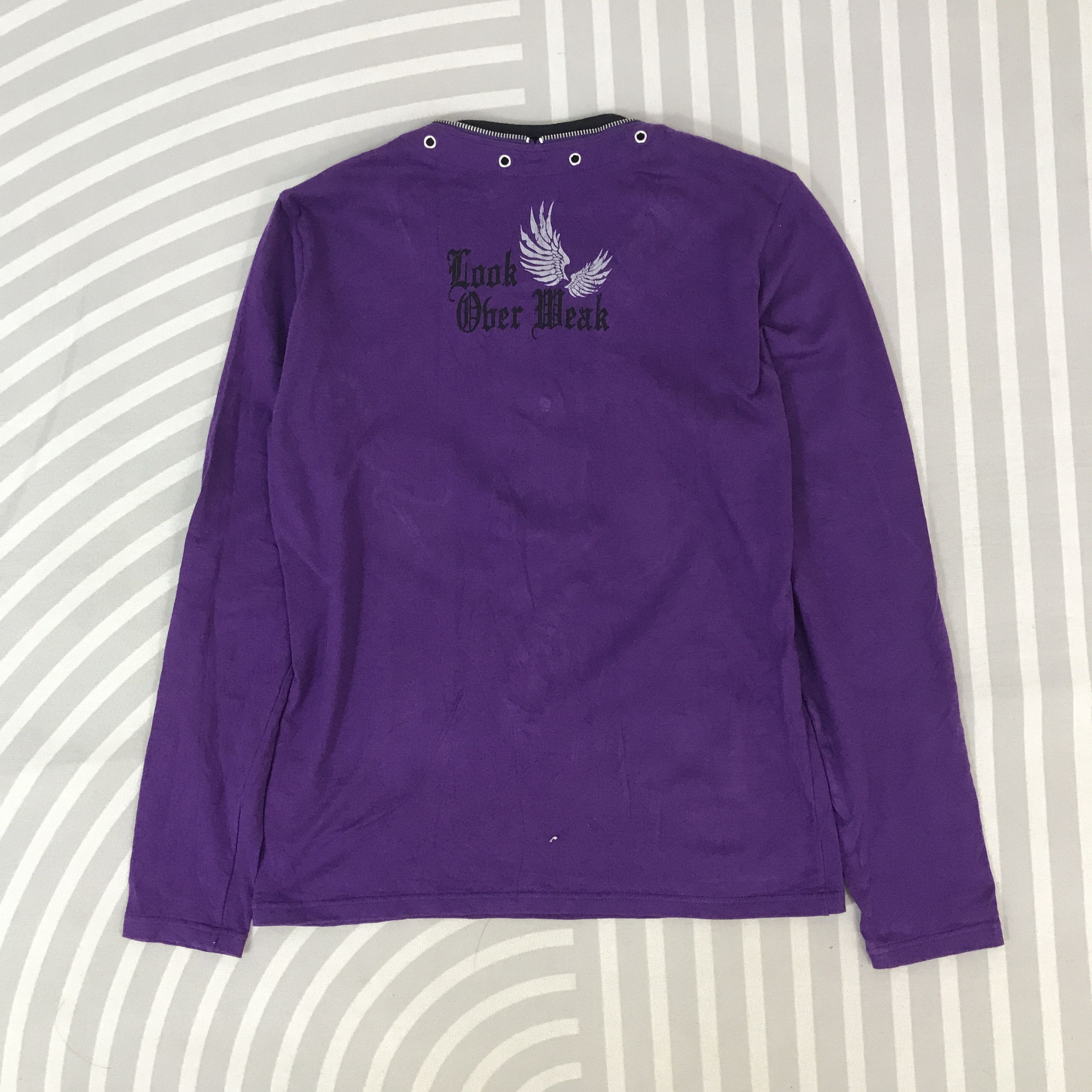 Japanese Brand Look Ober Meak zipper collar design long sleeve T-Shirt Size US L / EU 52-54 / 3 - 3 Thumbnail