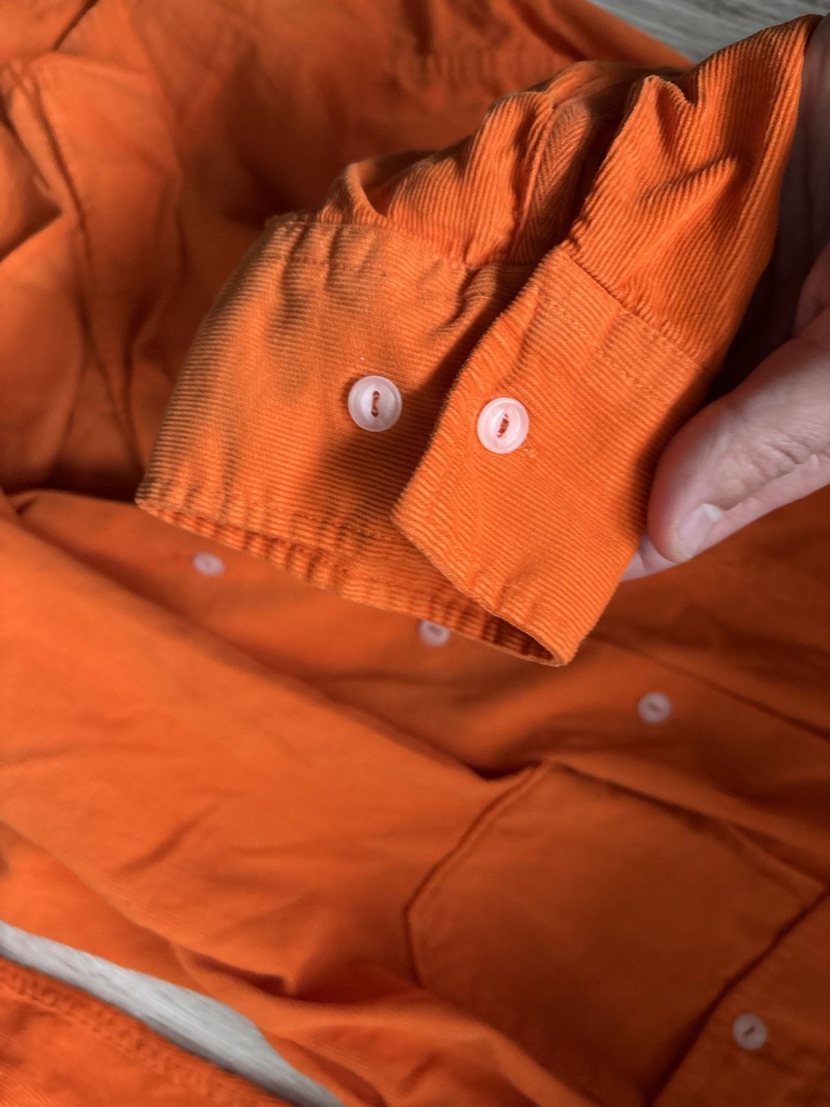 Universal Works Universal Works Mens in Worker Shirt Orange Super Fine Cord Size US XL / EU 56 / 4 - 15 Thumbnail