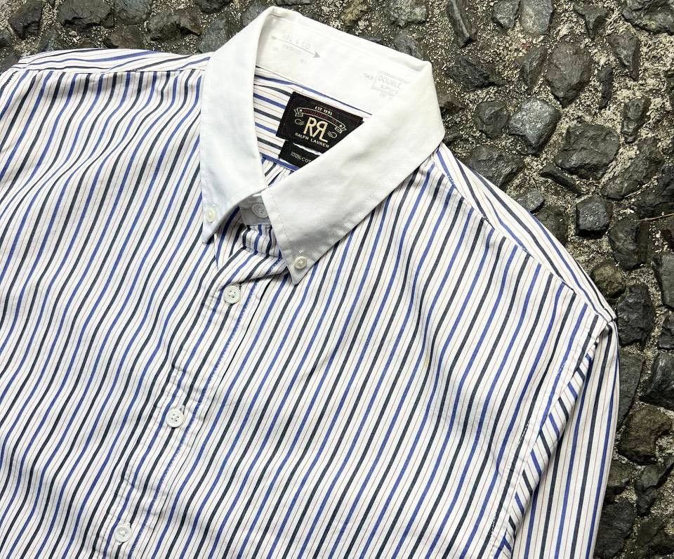 RRL Ralph Lauren RRL - RL Sanforized Stripe Shirt Size US M / EU 48-50 / 2 - 2 Thumbnail