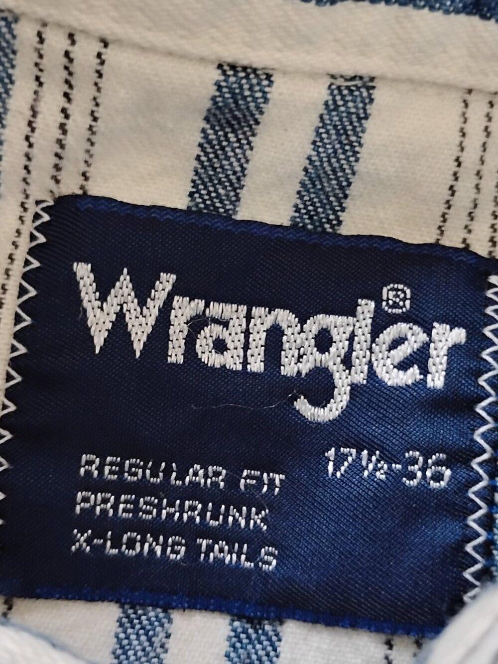 Wrangler Vintage Wrangler Brushpopper Stripe Western Pearl Snap Shirt Size US XL / EU 56 / 4 - 3 Thumbnail