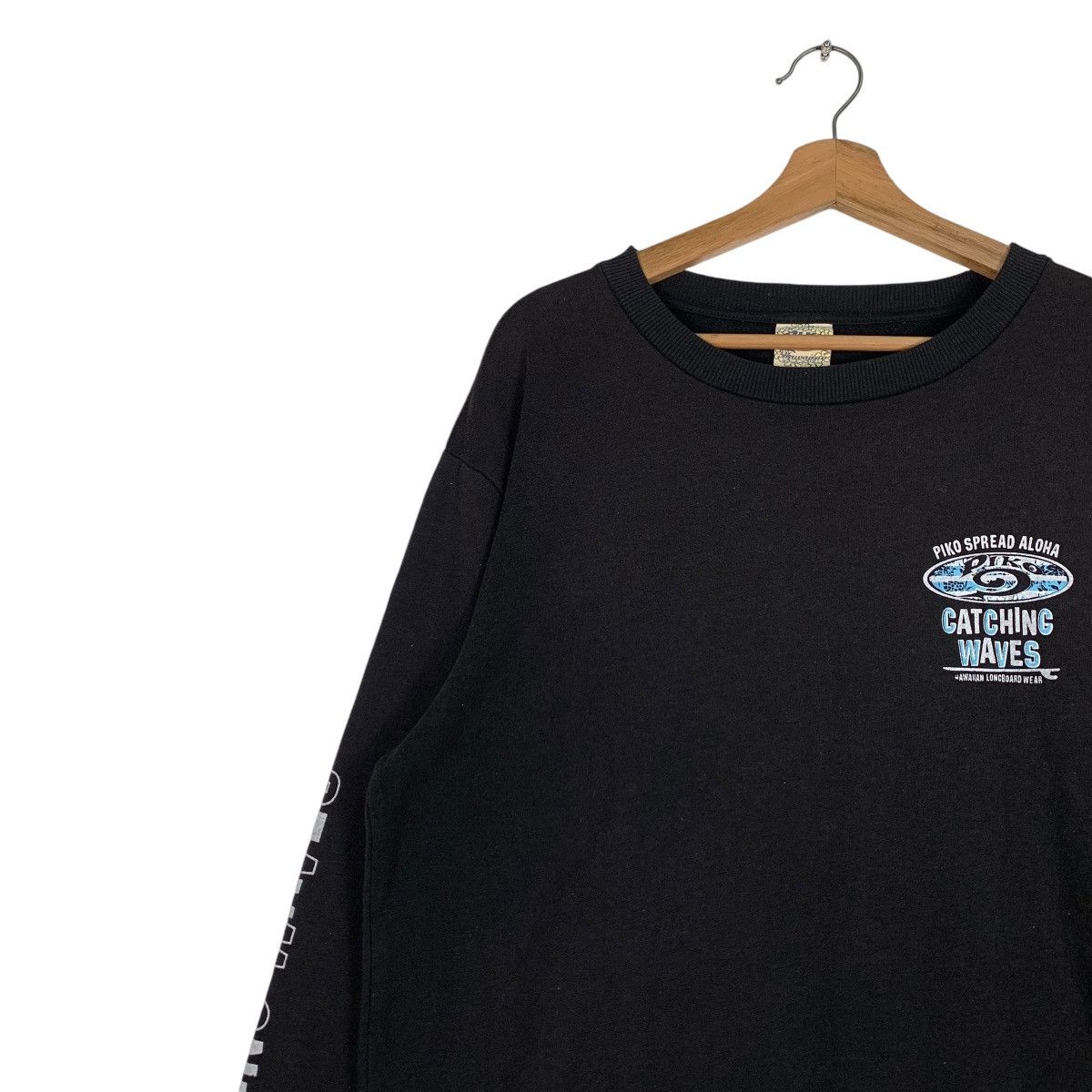 Japanese Brand PIKO Hawaiian Caching Wave Big Logo Sweatshirt #1271-C57 Size US XL / EU 56 / 4 - 7 Thumbnail