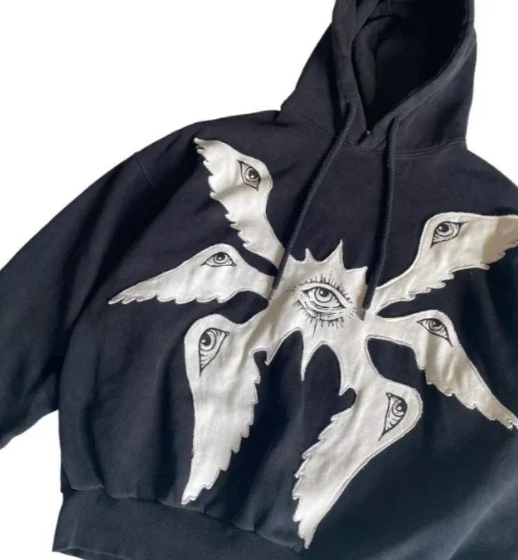 Japanese Brand × Vintage Vintage Hoodies Gothic Pattern Size US L / EU 52-54 / 3 - 3 Thumbnail