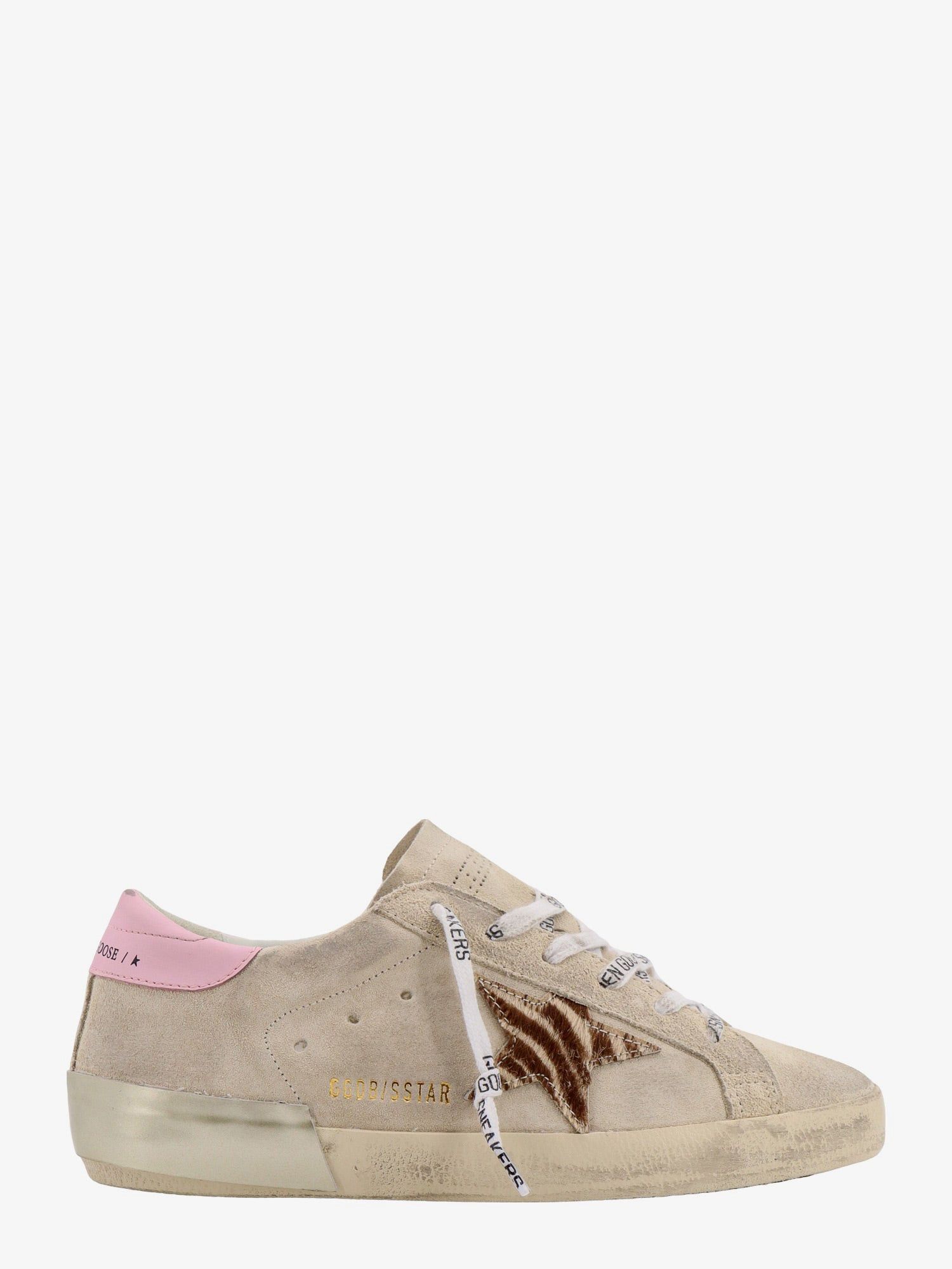 image of Golden Goose Super-Star Woman Beige Sneakers, Women's (Size 5)