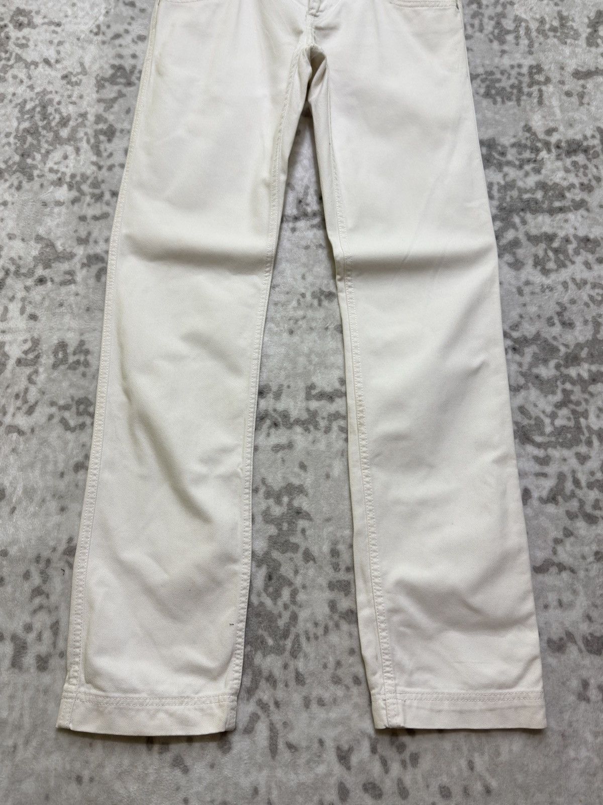 Dolce & Gabbana Vintage Dolce & Gabbana White Straight-Leg Jeans D&G Patch Size US 33 - 6 Thumbnail