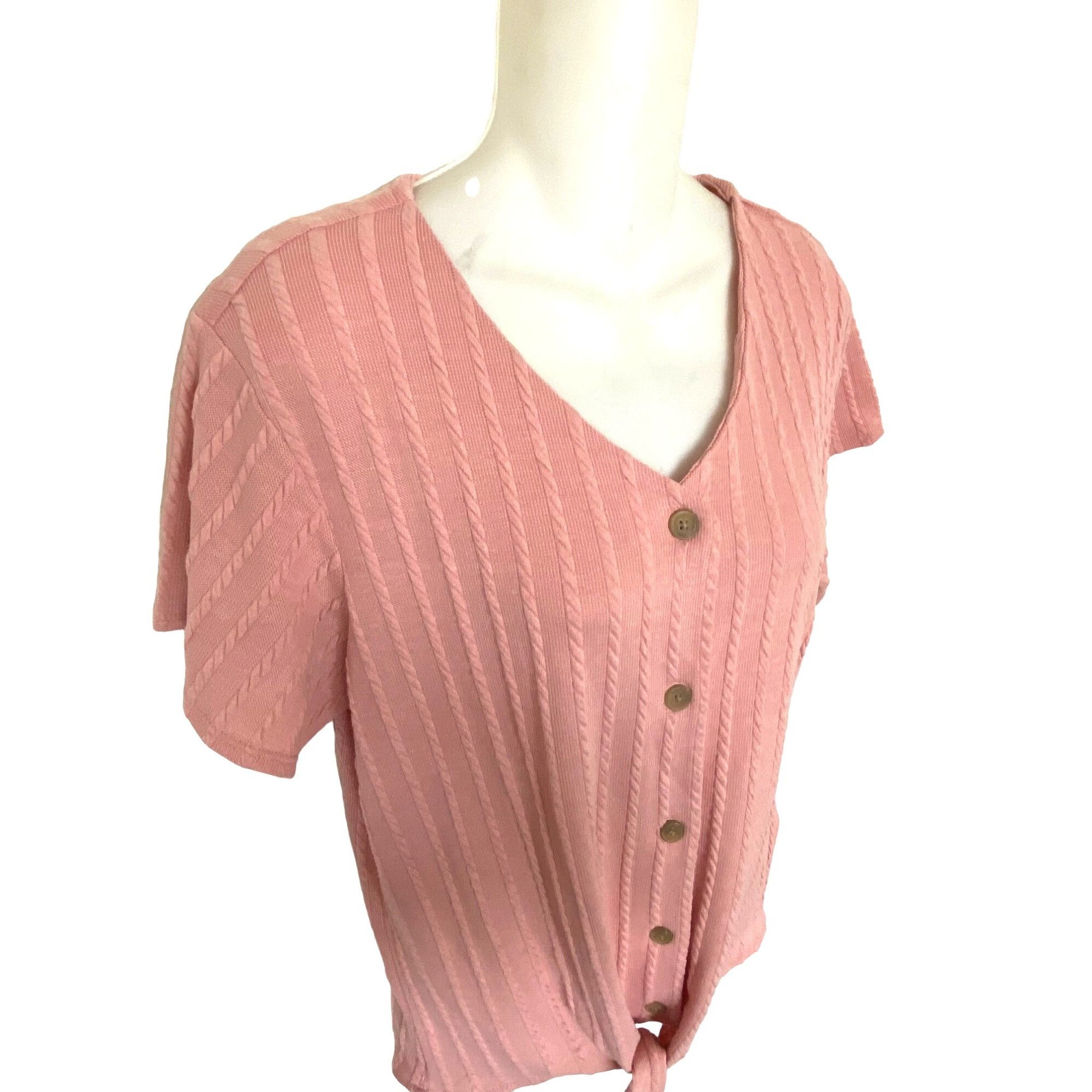 Vintage Weatherproof Vintage Top Short Sleeve Button Tie Waist V Nec Size M / US 6-8 / IT 42-44 - 8 Thumbnail