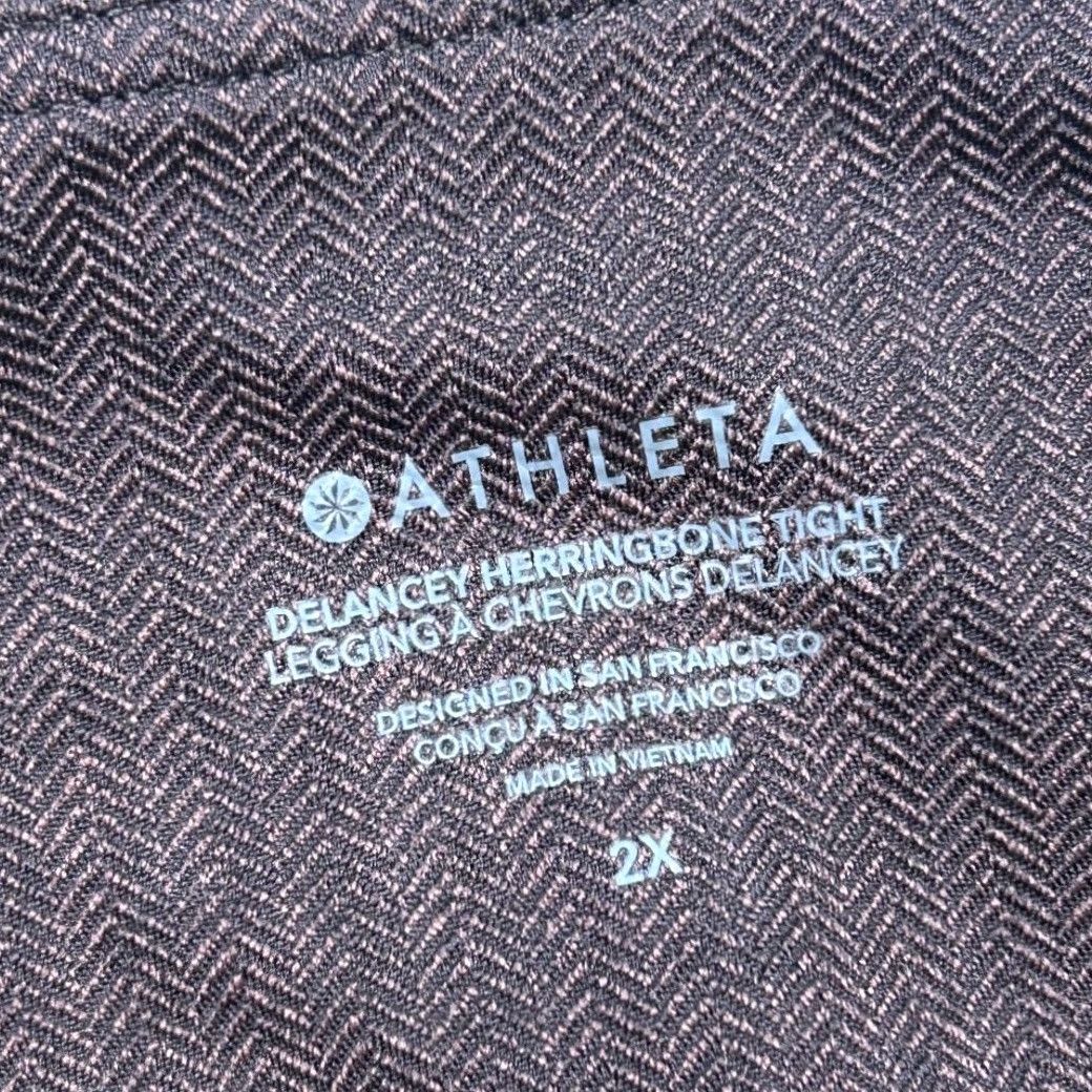 Athleta Athleta Delancey Herringbone Leggings Chevrons Career Womens 2X Brown Size 40" / US 18 - 5 Thumbnail