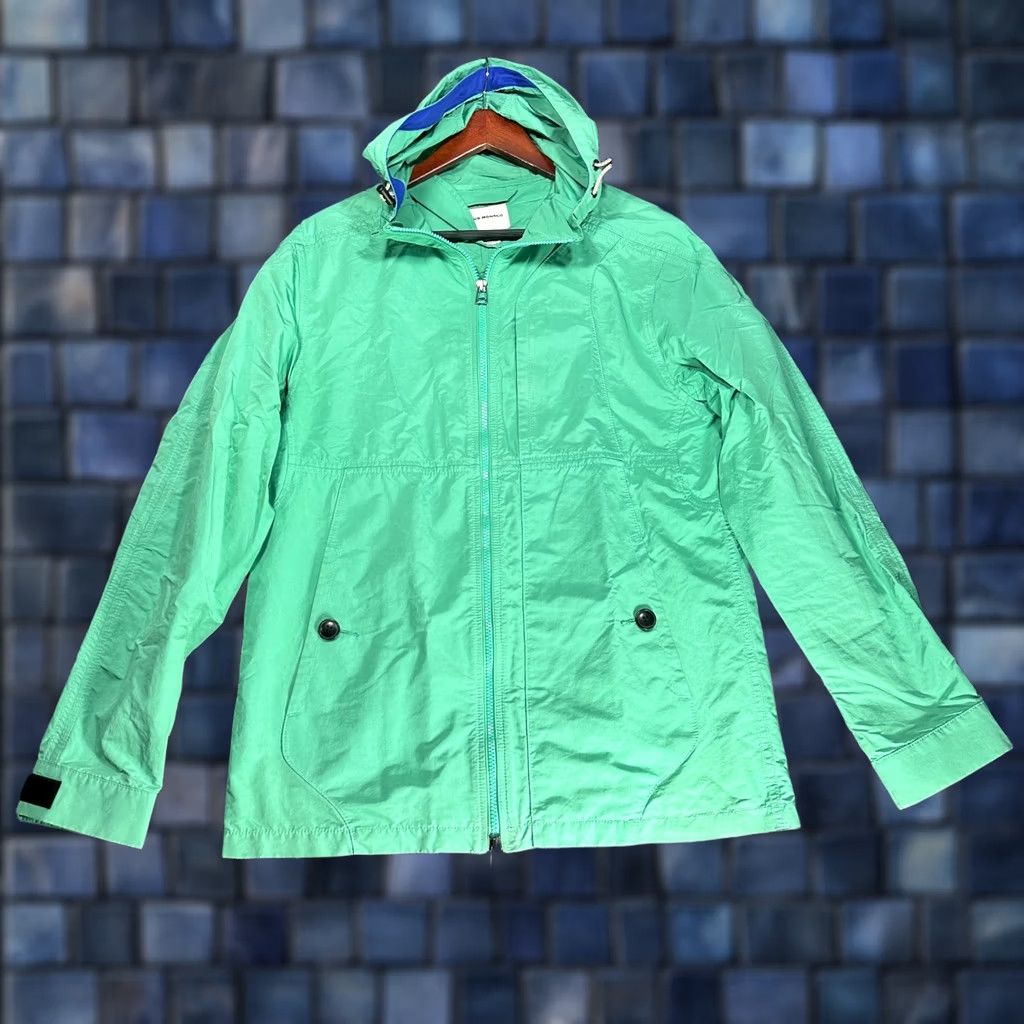 Club Monaco VINTAGE? No - Club Monaco Jacket Womens Medium Green Zip Up Hooded Pockets Windbreaker Rain Size M / US 6-8 / IT 42-44 - 1 Thumbnail