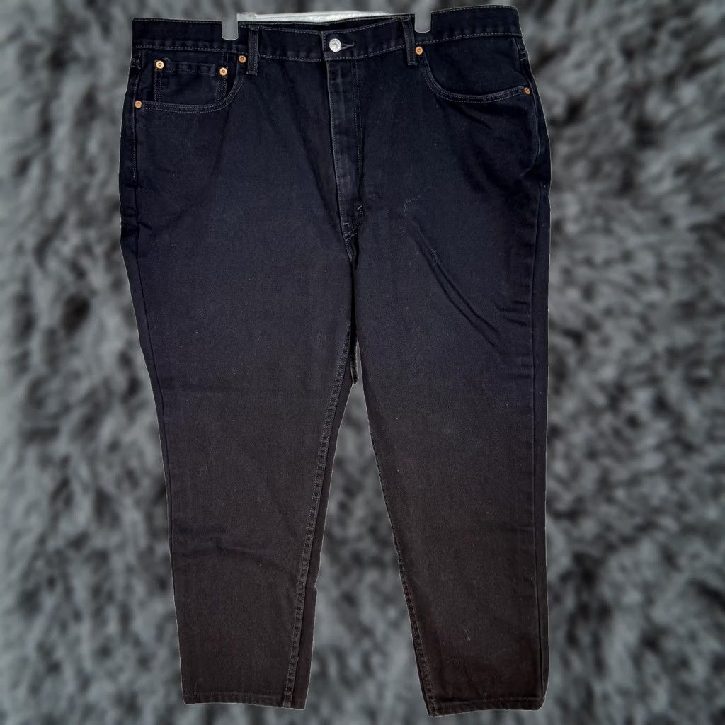 Levi's VINTAGE Levi’s 550 Jeans Mens 42x30 Black Relaxed Fit Tapered Leg Zip Fly Denim Size US 42 / EU 58 - 1 Thumbnail