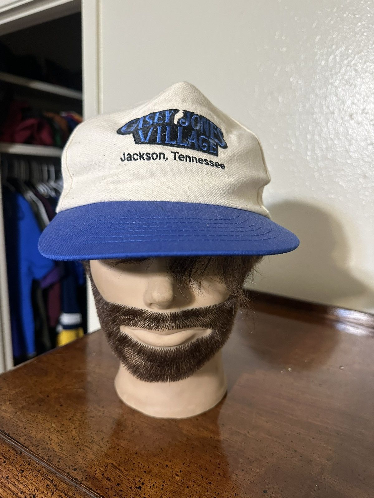 Nike × Vintage Vintage Casey Jones Village “blue & white” hat 00s Size ONE SIZE - 1 Thumbnail