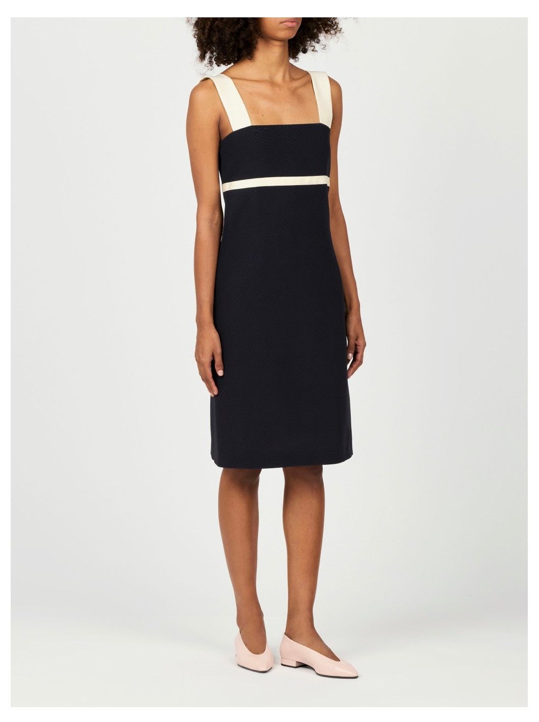 Loro Piana o1srvl11e0526 FAP0131 Dekla Midi Dress in Black/White Size M / US 6-8 / IT 42-44 - 2 Thumbnail