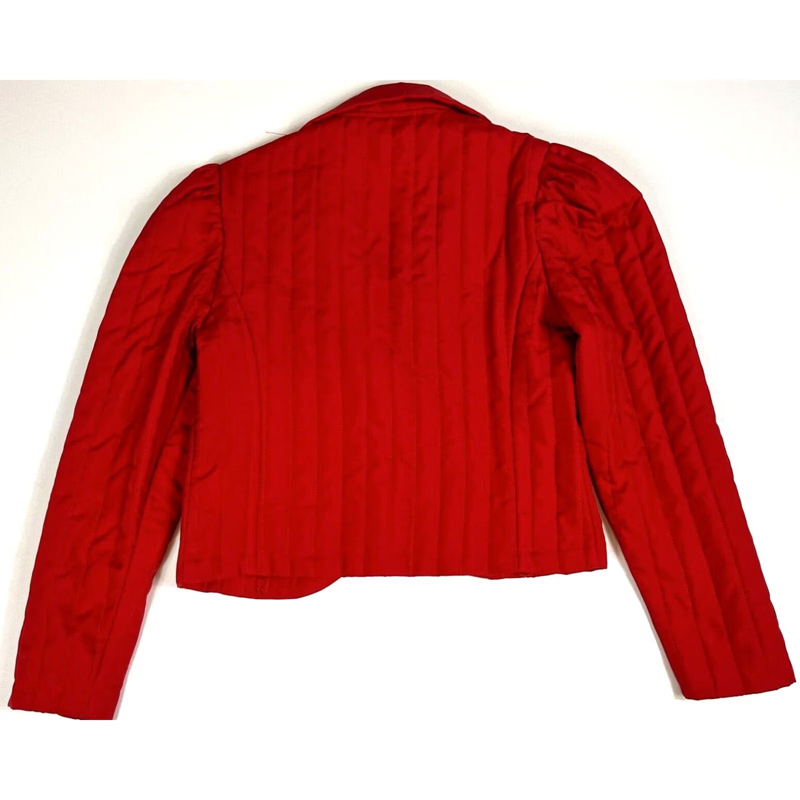 Vintage That's It! California Quilted Jacket Puffy Sleeves Red Women's Vintage Sz 5 Size S / US 4 / IT 40 - 3 Thumbnail