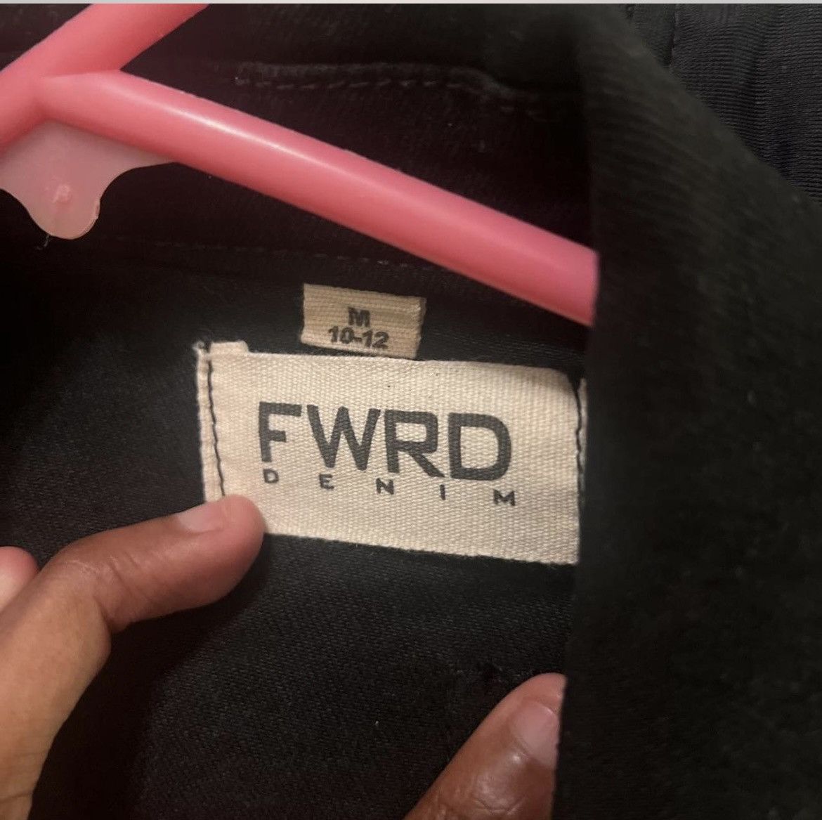 Vintage FWRD Black Denim Street Wear Bandanna Jacket Size 10-12 M Size US XXS / EU 40 - 1 Thumbnail